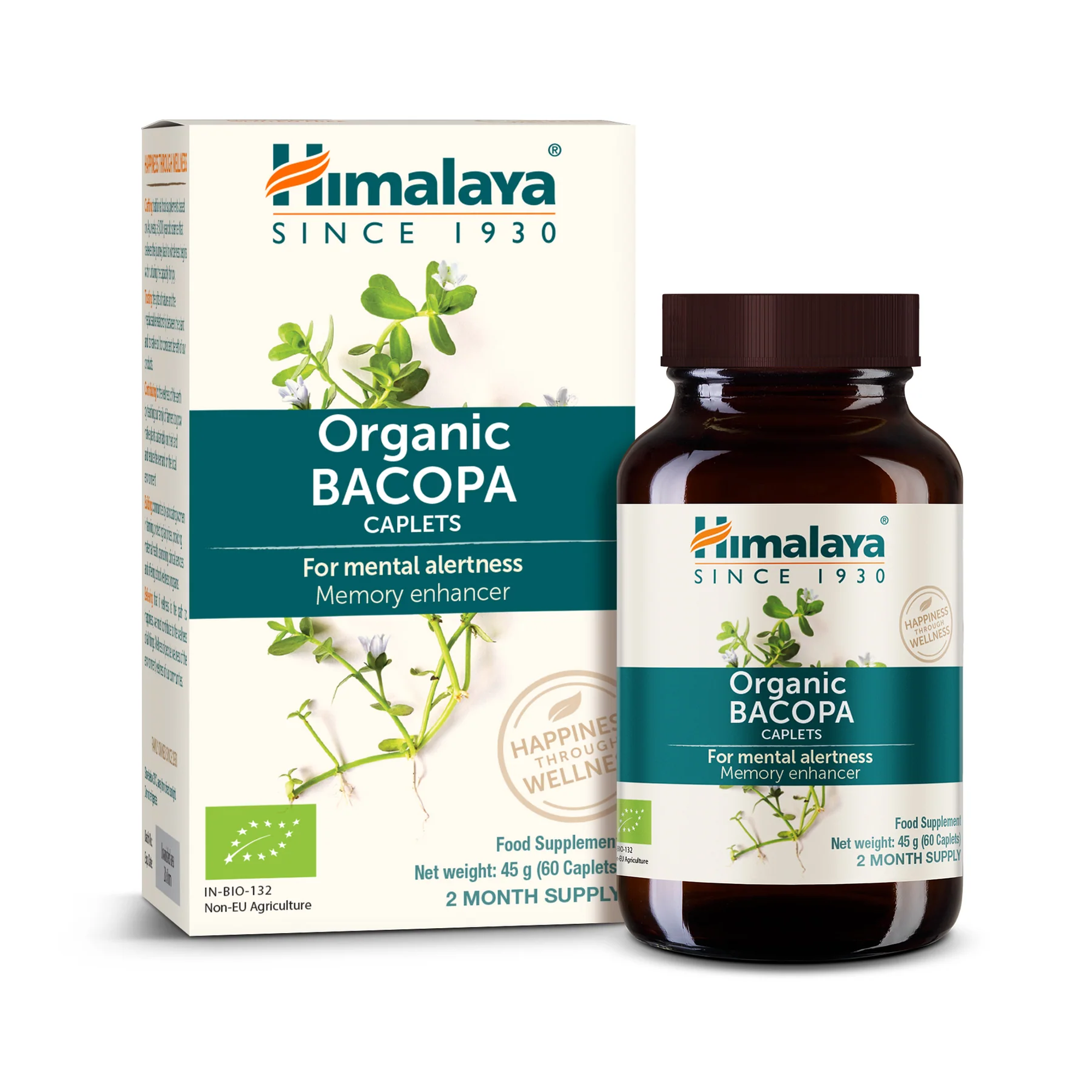Organic Bacopa 750mg | 60 Tabletten | Himalaya