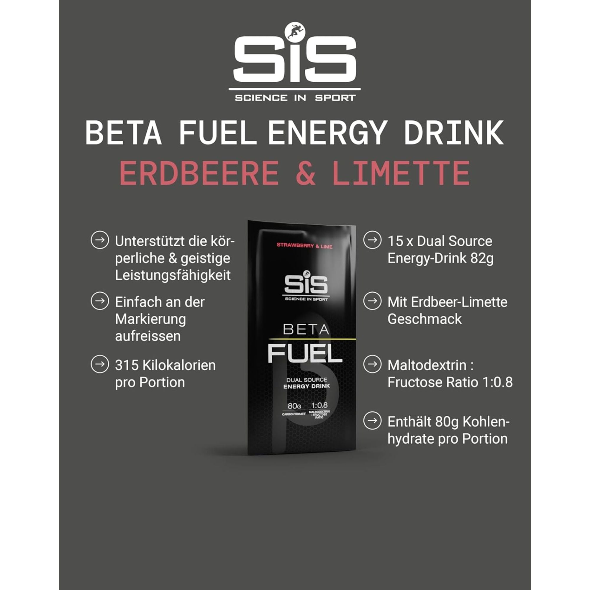 SiS Beta Fuel 80 Sachet | Strawberry & Lime