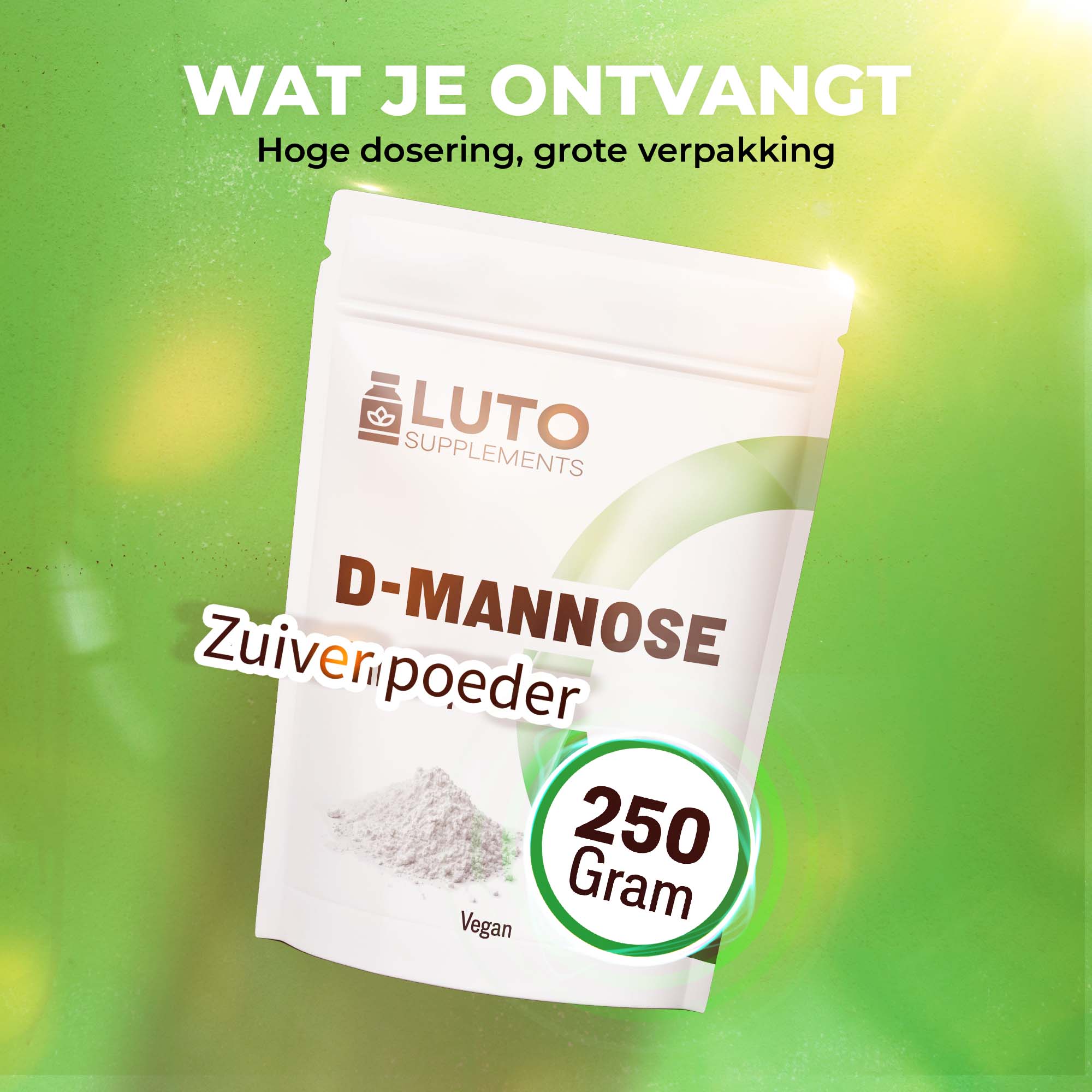 D-Mannose Pulver | 250 Gramm | LUTO Supplements