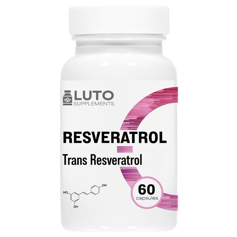 LUTO Supplements Resveratrol 250mg 98% trans-resveratrol 60 plantaardige capsules | kopen in Nederland en België