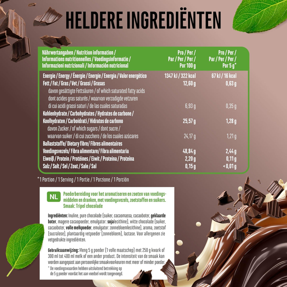 Flavor Craft Dreifache Schokolade Geschmackspulver | 250g | Vit4ever