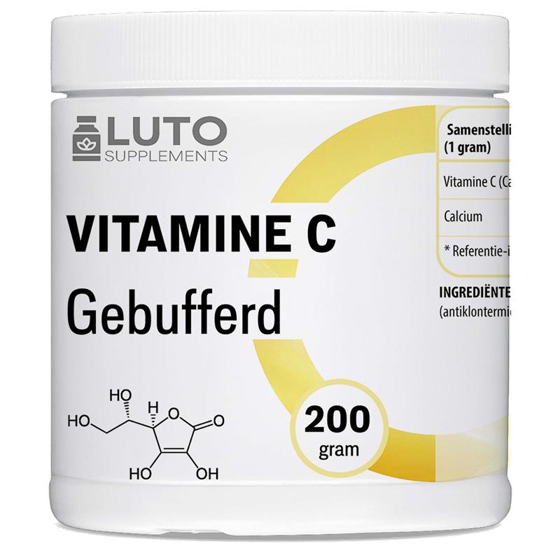 Gepuffertes Vitamin C Pulver | 200 Gramm | LUTO Supplements