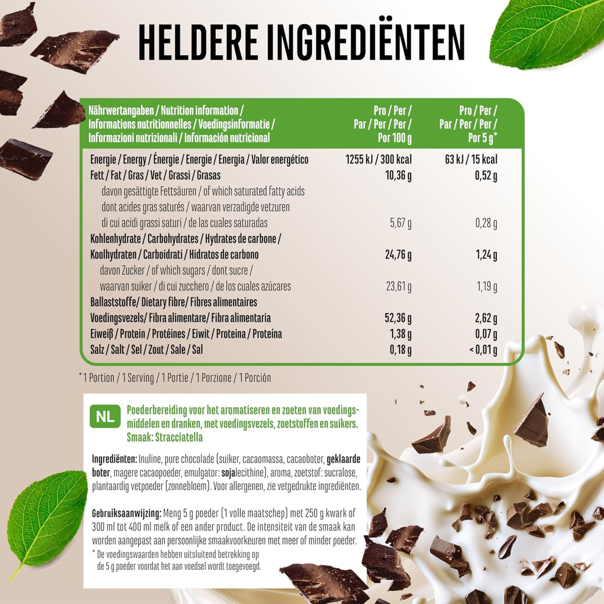 Flavor Craft Stracciatella Geschmackspulver | 250 g | Vit4ever