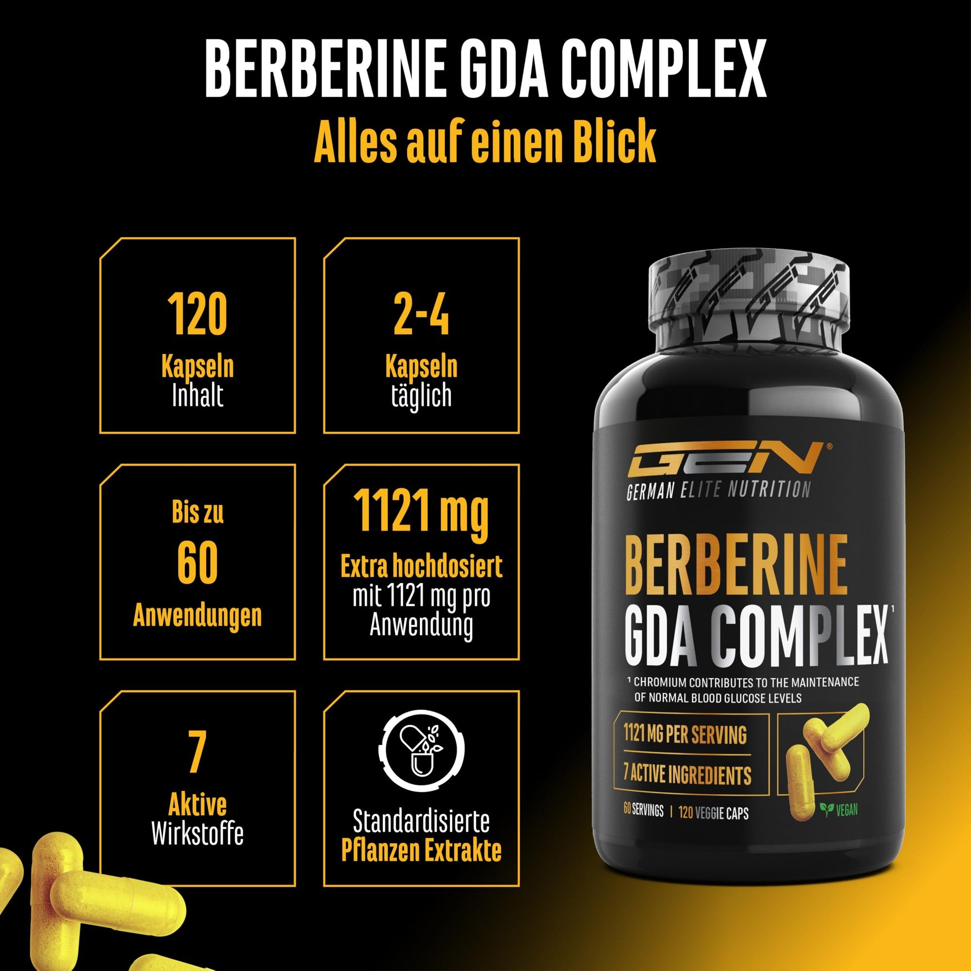 Berberin Complex 500mg 120 Kapseln - Übersicht