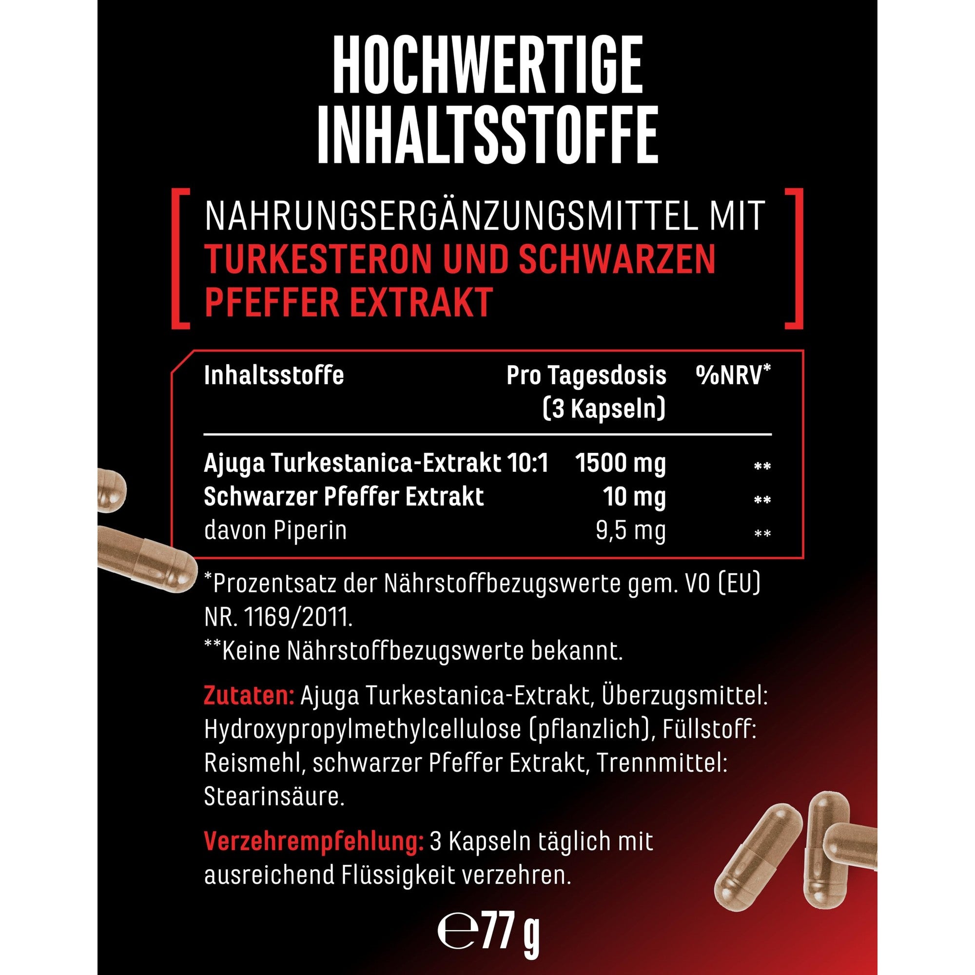 Turkesteron Max 120 Kapseln - Anwendung