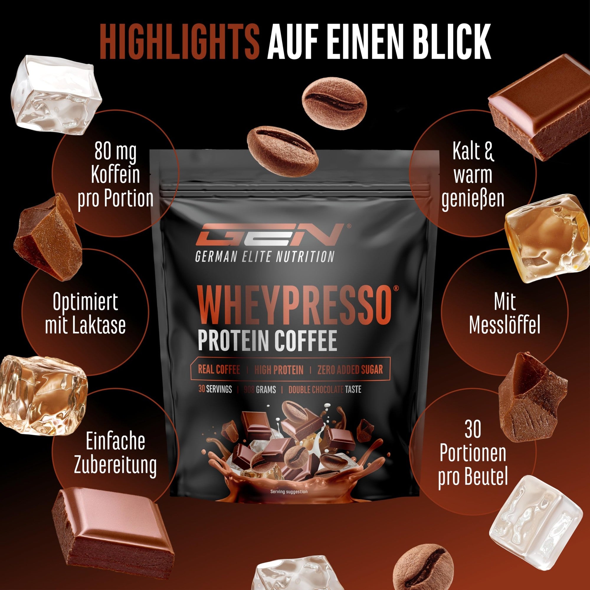 Wheypresso Protein Coffee 908g - Inhaltsstoffe