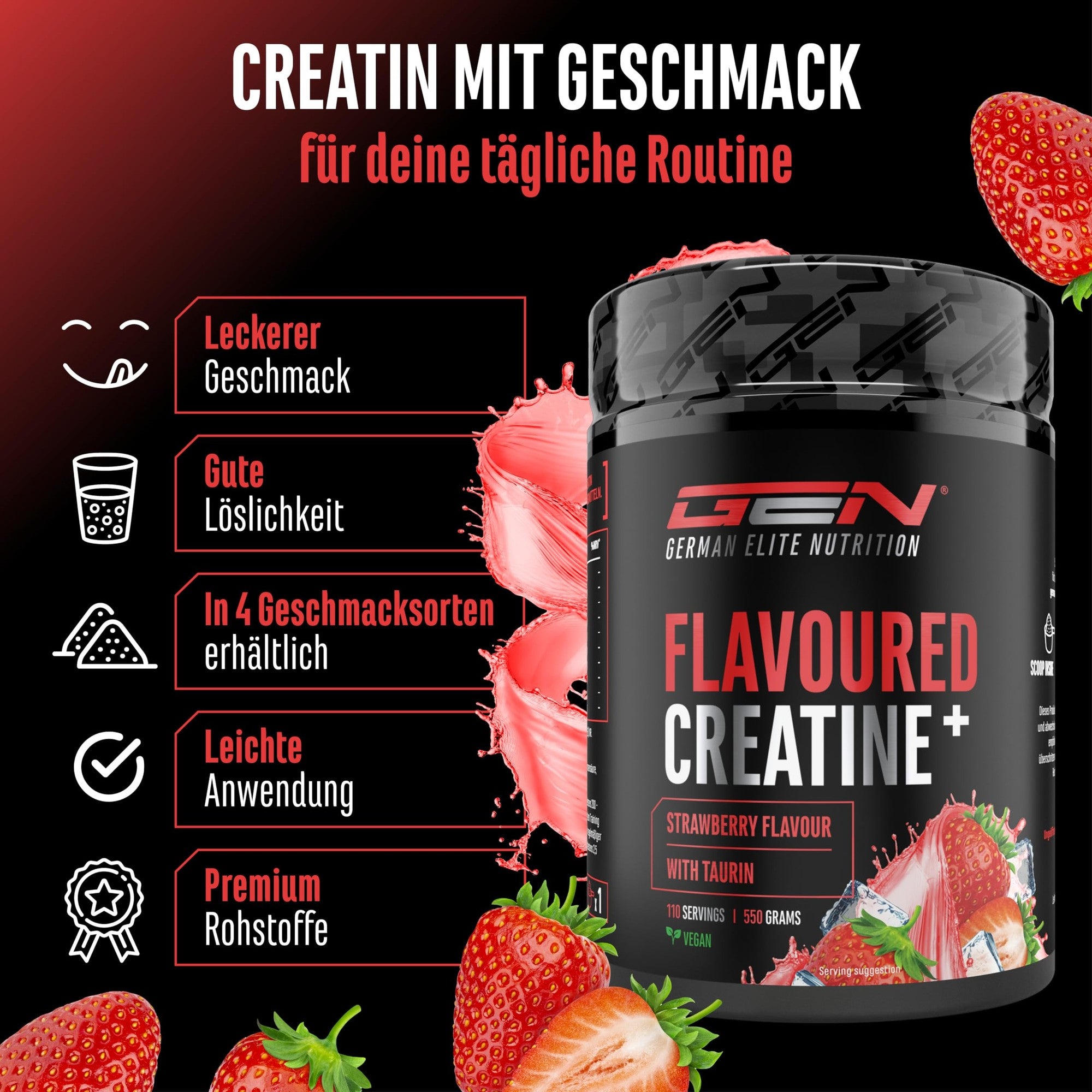 Flavoured Creatine+ 550g – Inhaltsstoffe