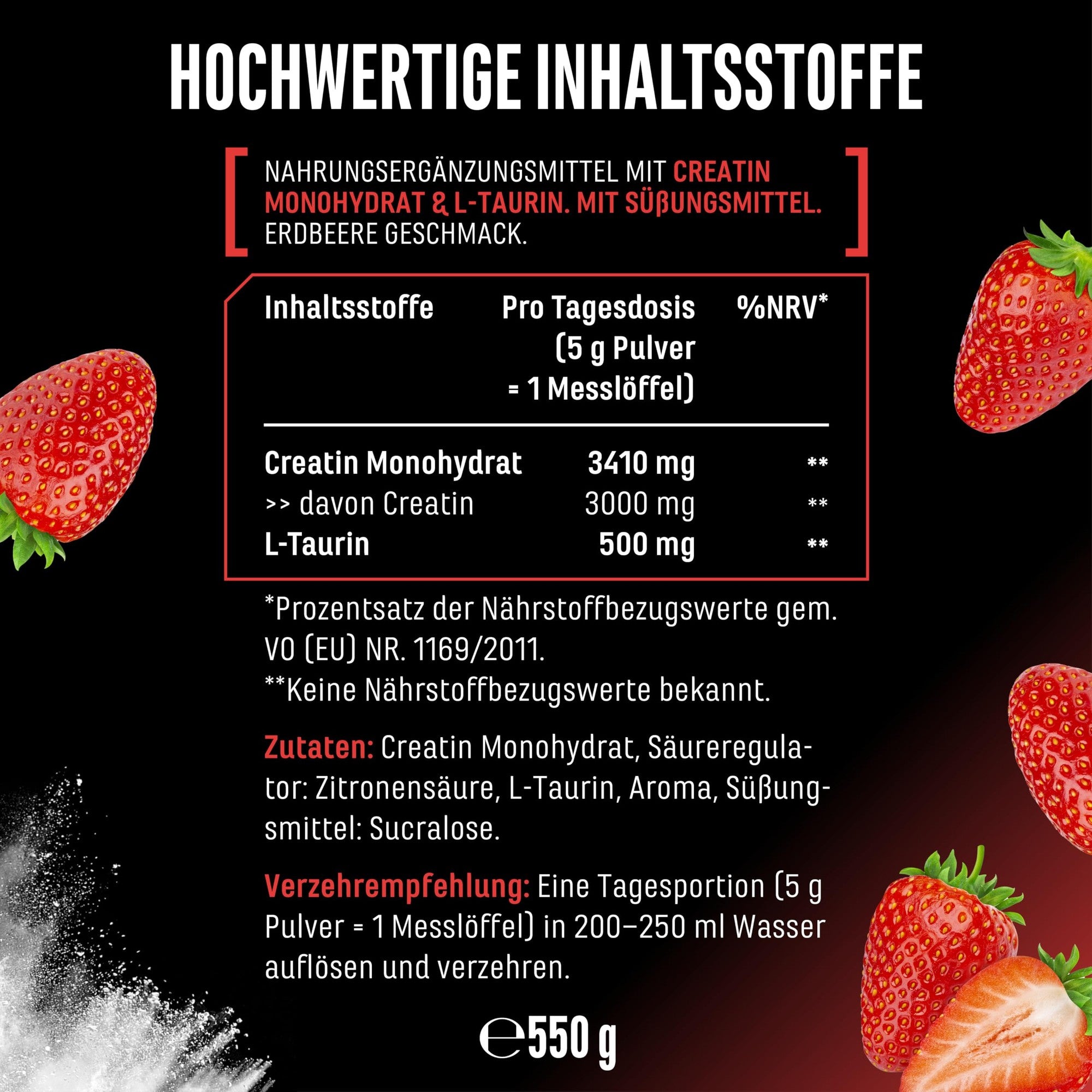 Flavoured Creatine+ 550g – Anwendung