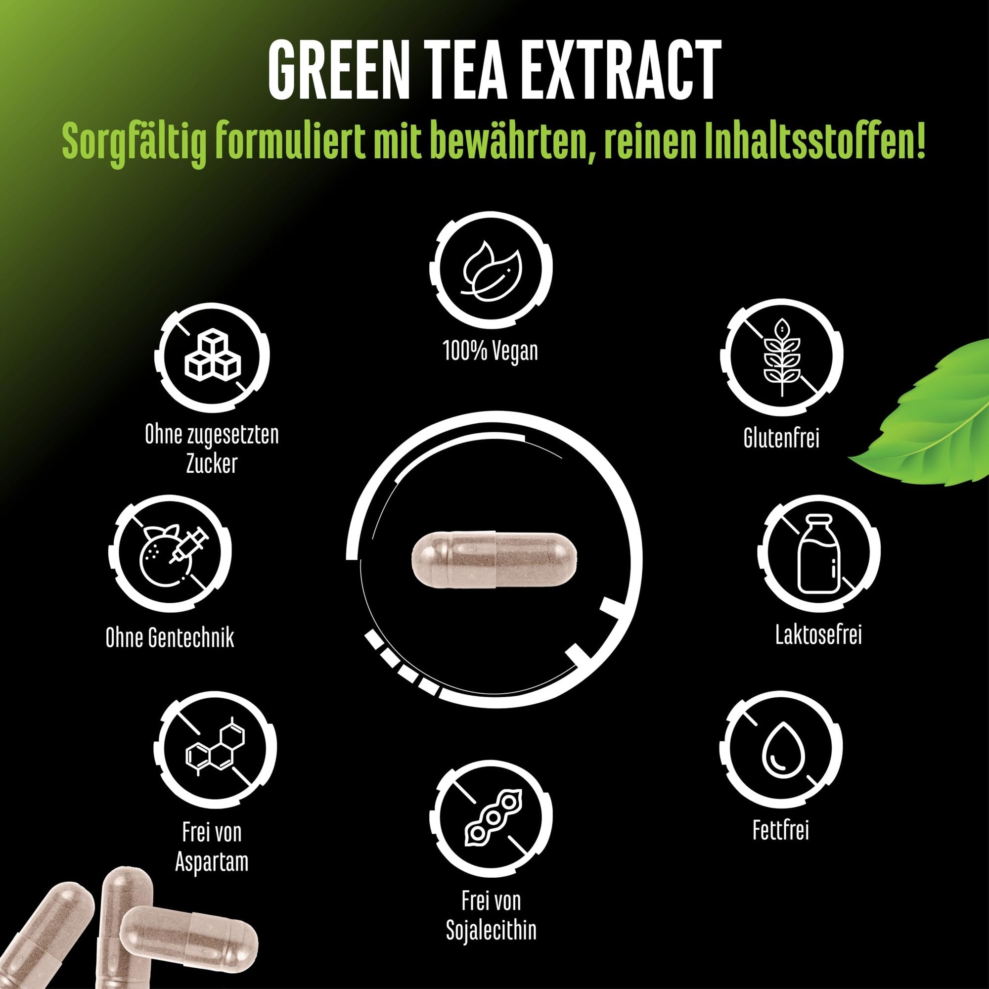 Green Tea Extract 750mg 180 Kapseln – Wirkstoffe & Dosierung