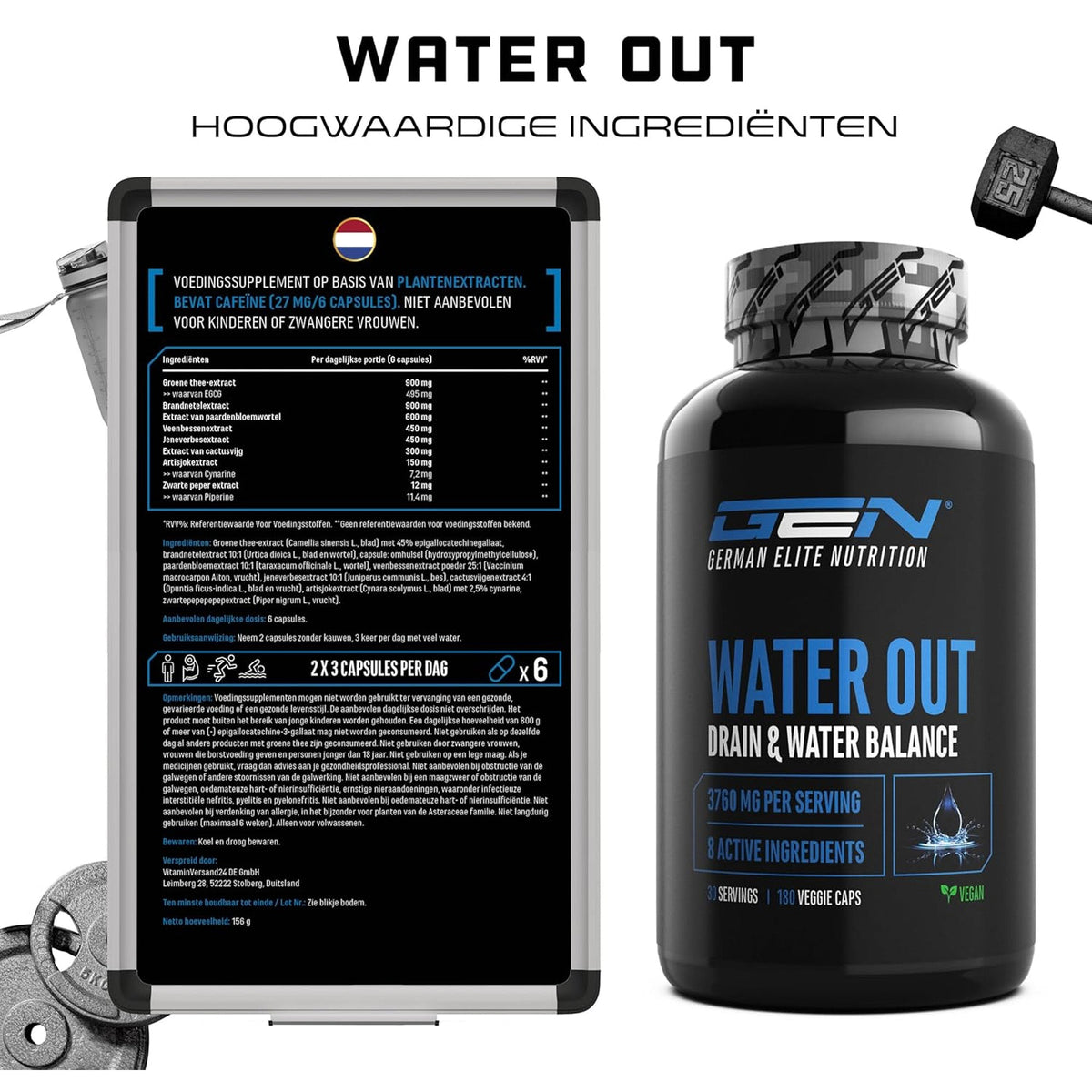 Water Out Complex | 180 Kapseln | German Elite Nutrition
