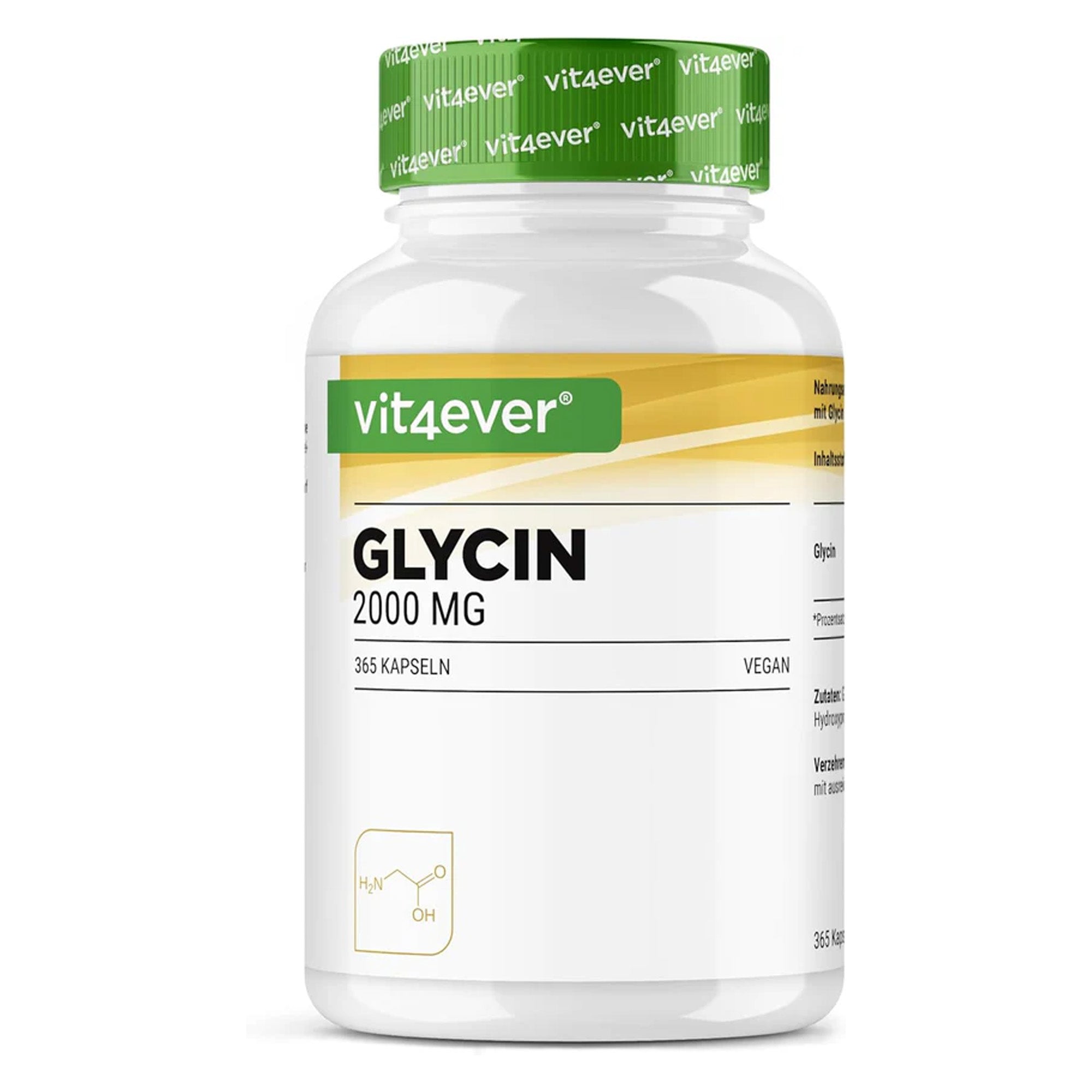 Vit4ever Glycin 2000 mg - 365 Kapseln