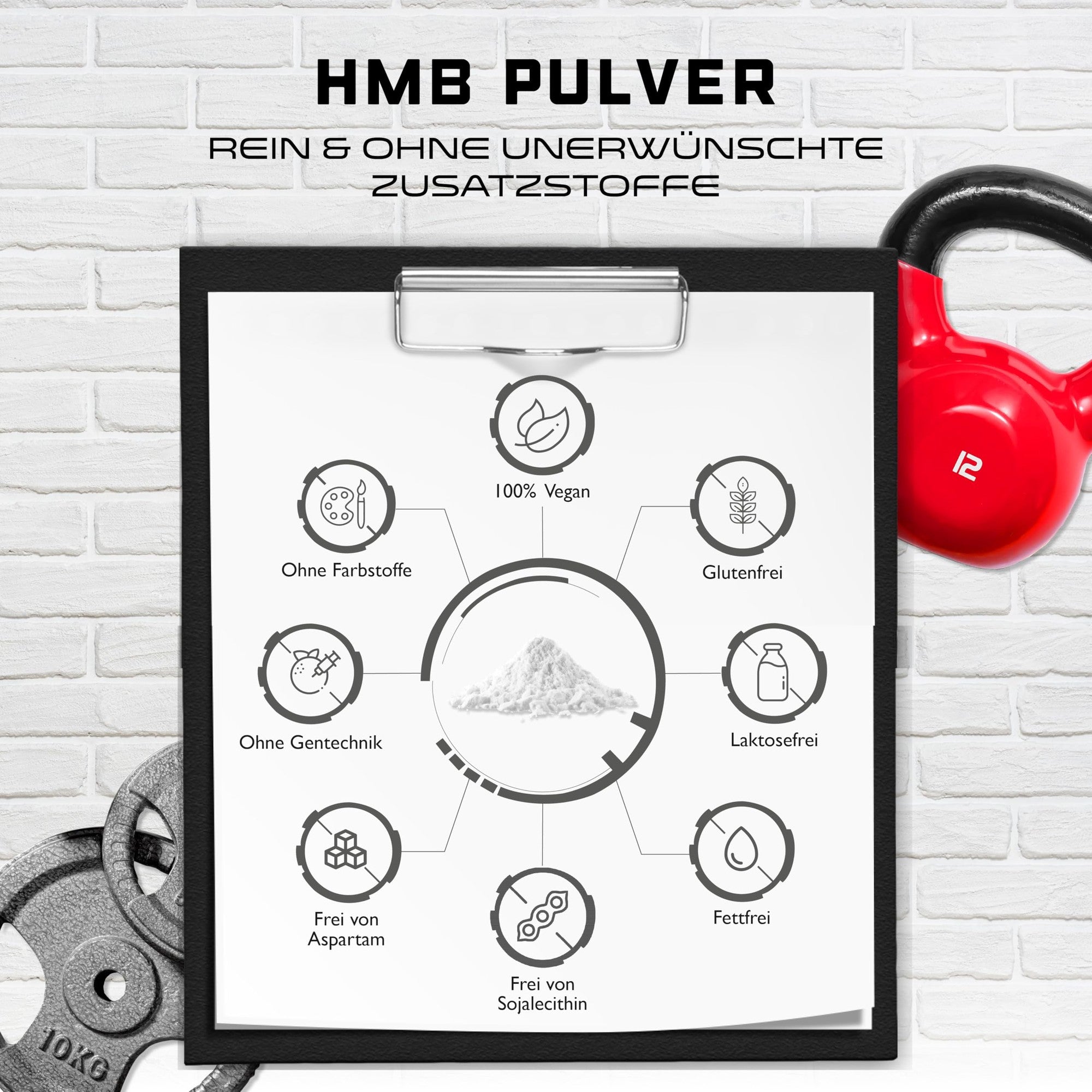 HMB Pulver – geschmacksneutral, leicht im Shake löslich, German Elite Nutrition