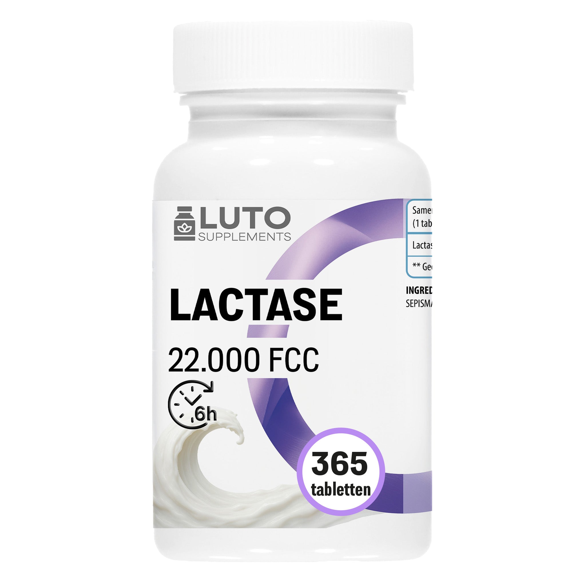 Lactase 22.000 FCC | 365 Tabletten | LUTO Supplements