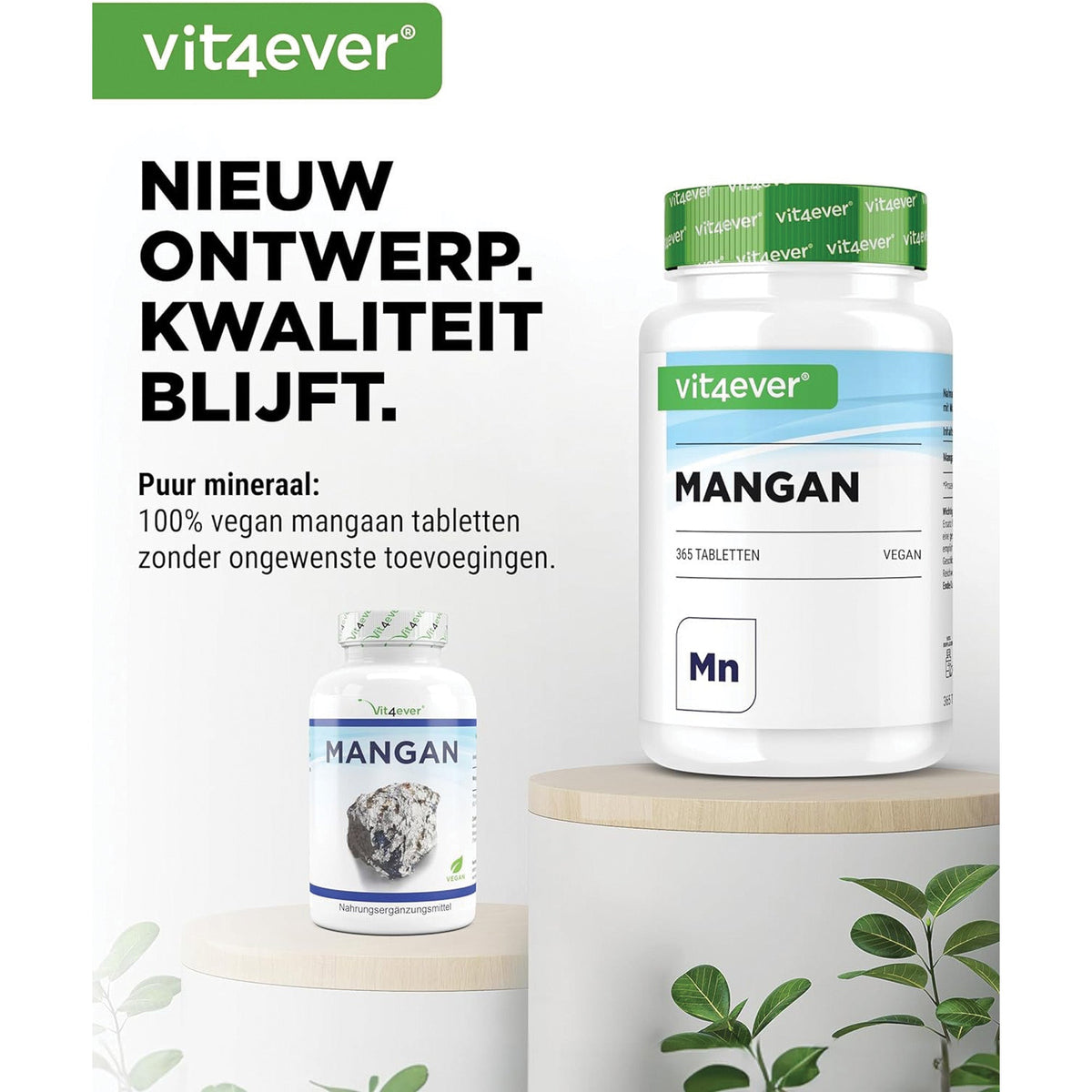 Mangan Bisglycinat 10mg | 365 Tabletten | Vit4ever