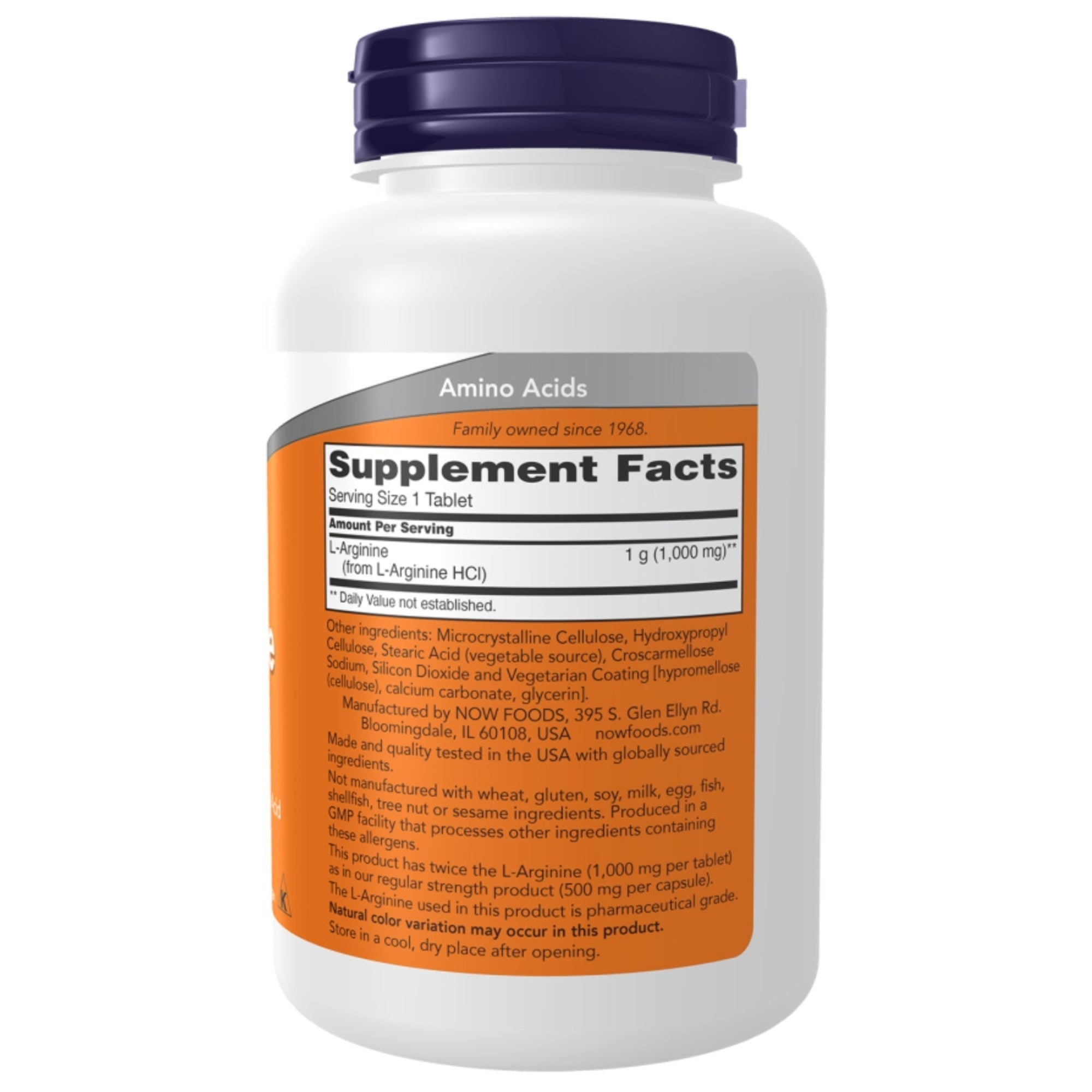 L-Arginin 1000 mg | 120 Tabletten | NOW Foods