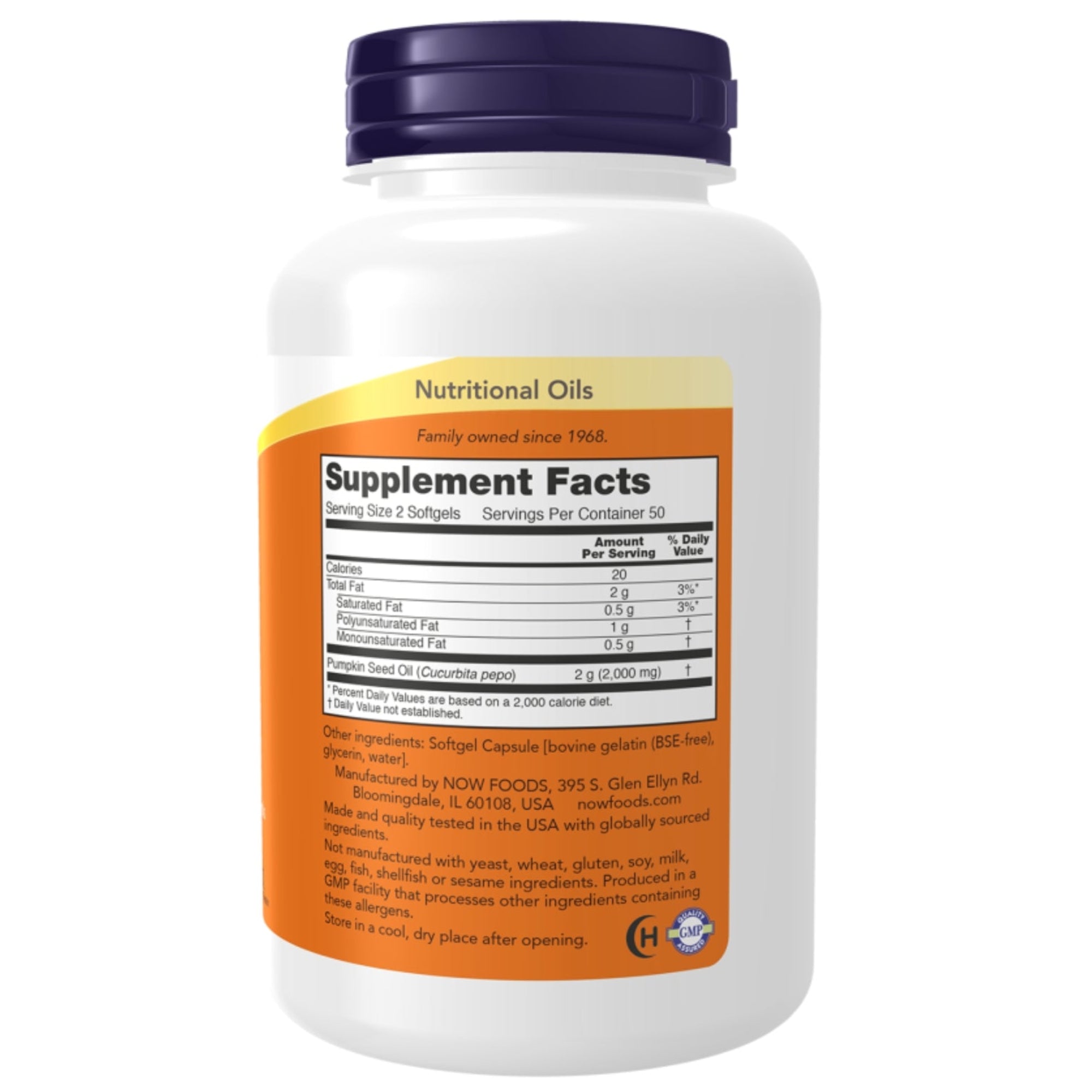 Kürbiskernöl 1000 mg | 100 Softgels | NOW Foods