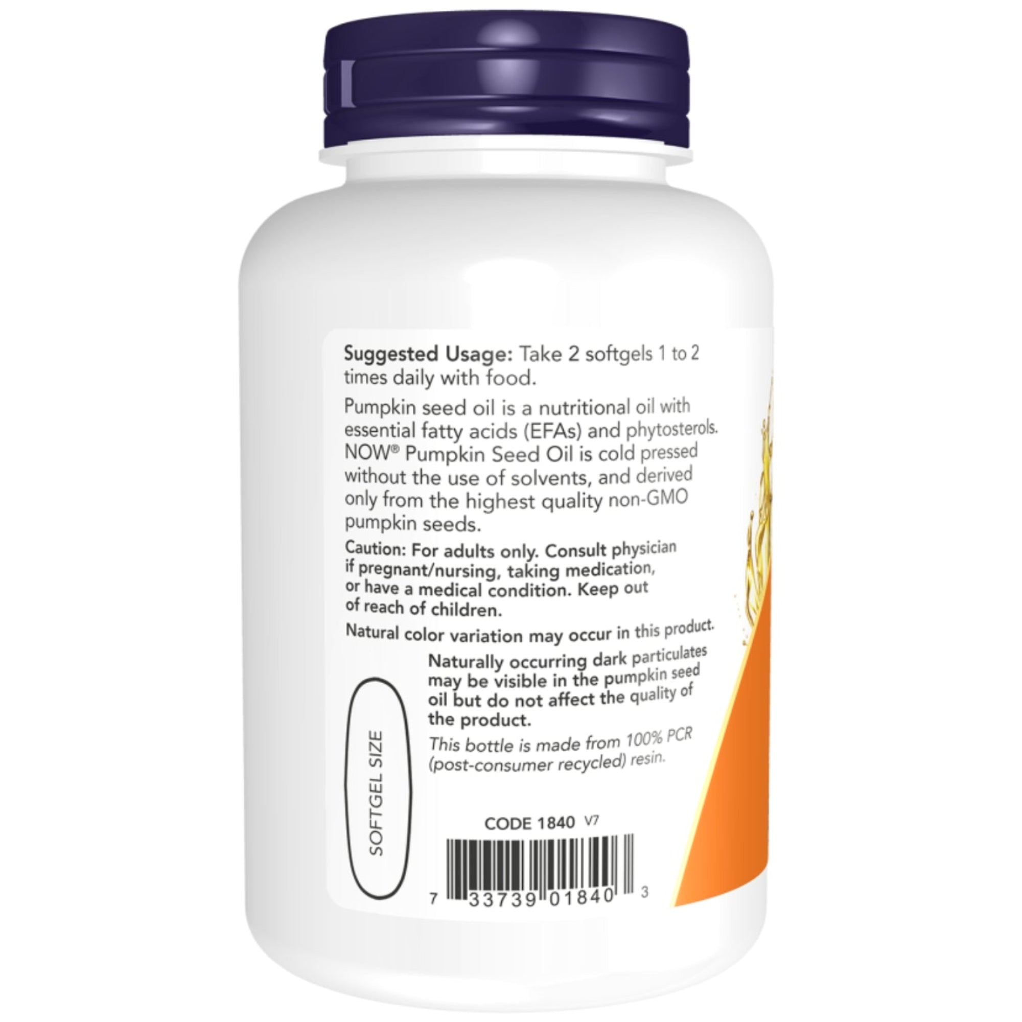 Kürbiskernöl 1000 mg | 100 Softgels | NOW Foods