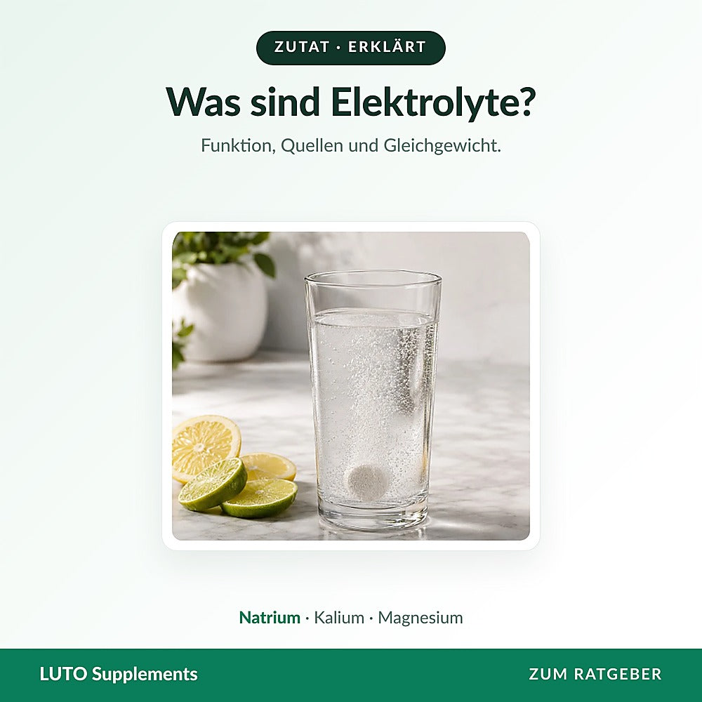 Glas Wasser mit Elektrolyttablette
