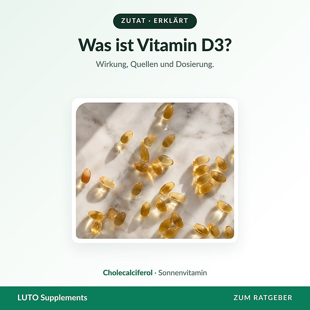 Vitamin-D3-Softgels bei sanftem Morgenlicht