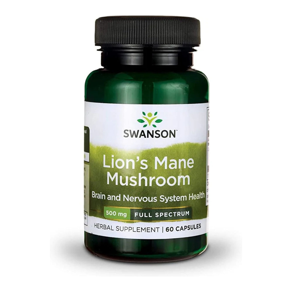Swanson Lion's Mane (Hericium erinaceus) 500mg 60 vegane Kapseln – Kräuter-Nahrungsergänzungsmittel | kaufen in Deutschland und Österreich