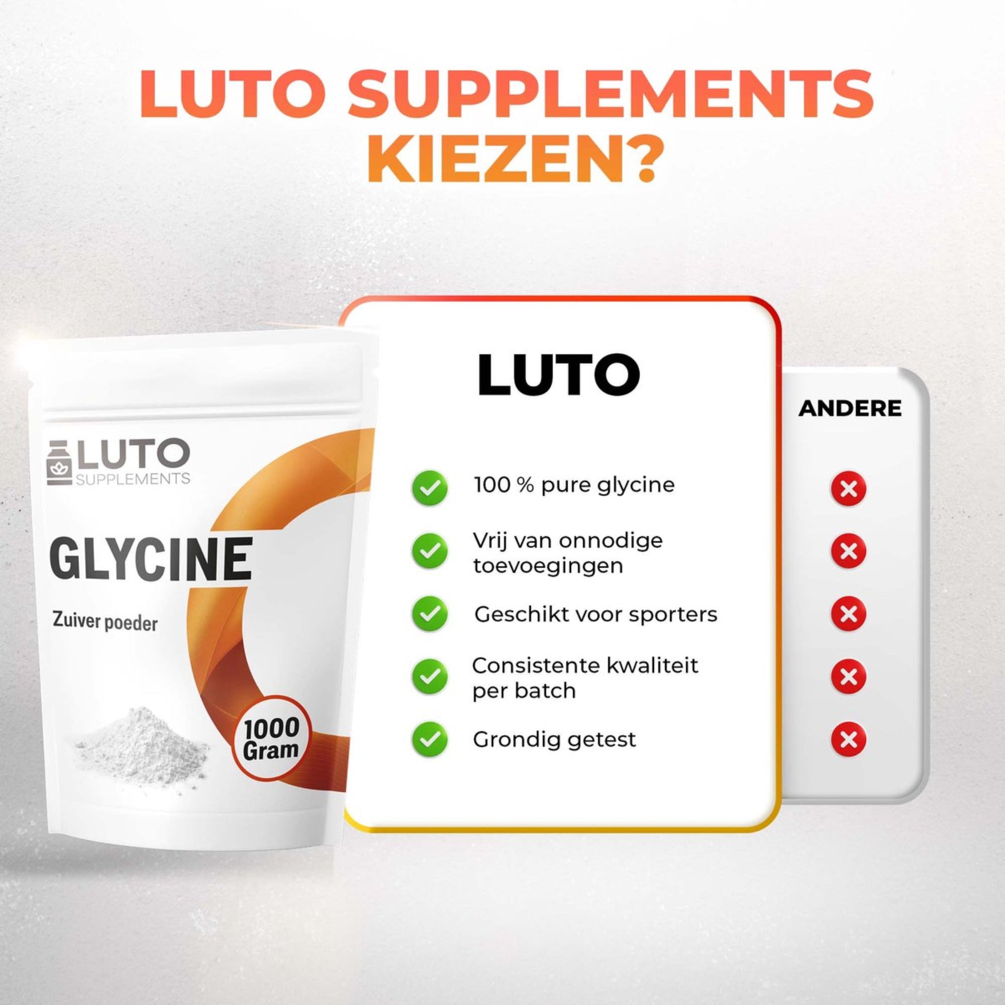 Glycin Pulver | 1000 g | LUTO Supplements