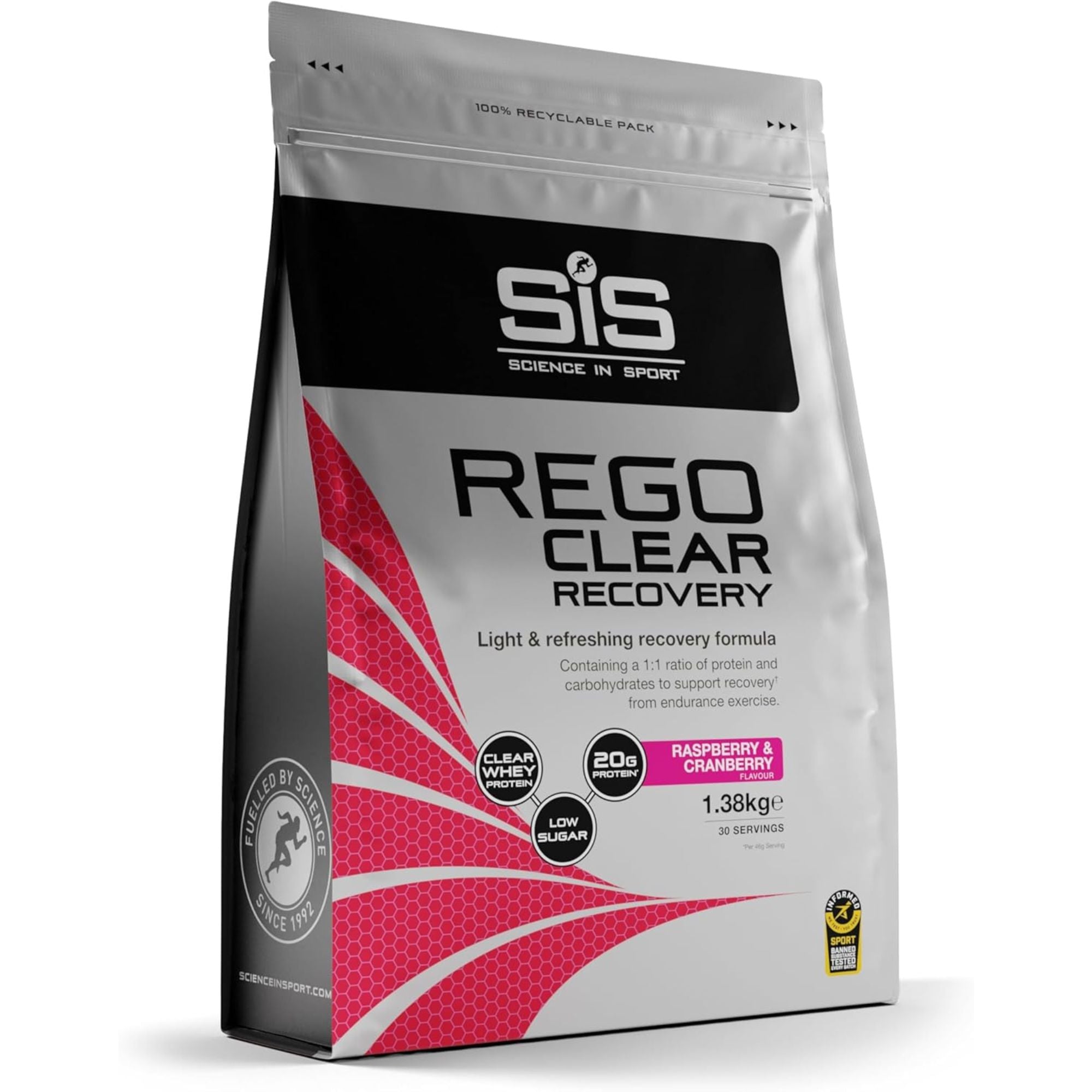 SiS REGO Clear Whey Isolat Protein Recovery Drink | Protein-Limonade | Raspberry & Cranberry