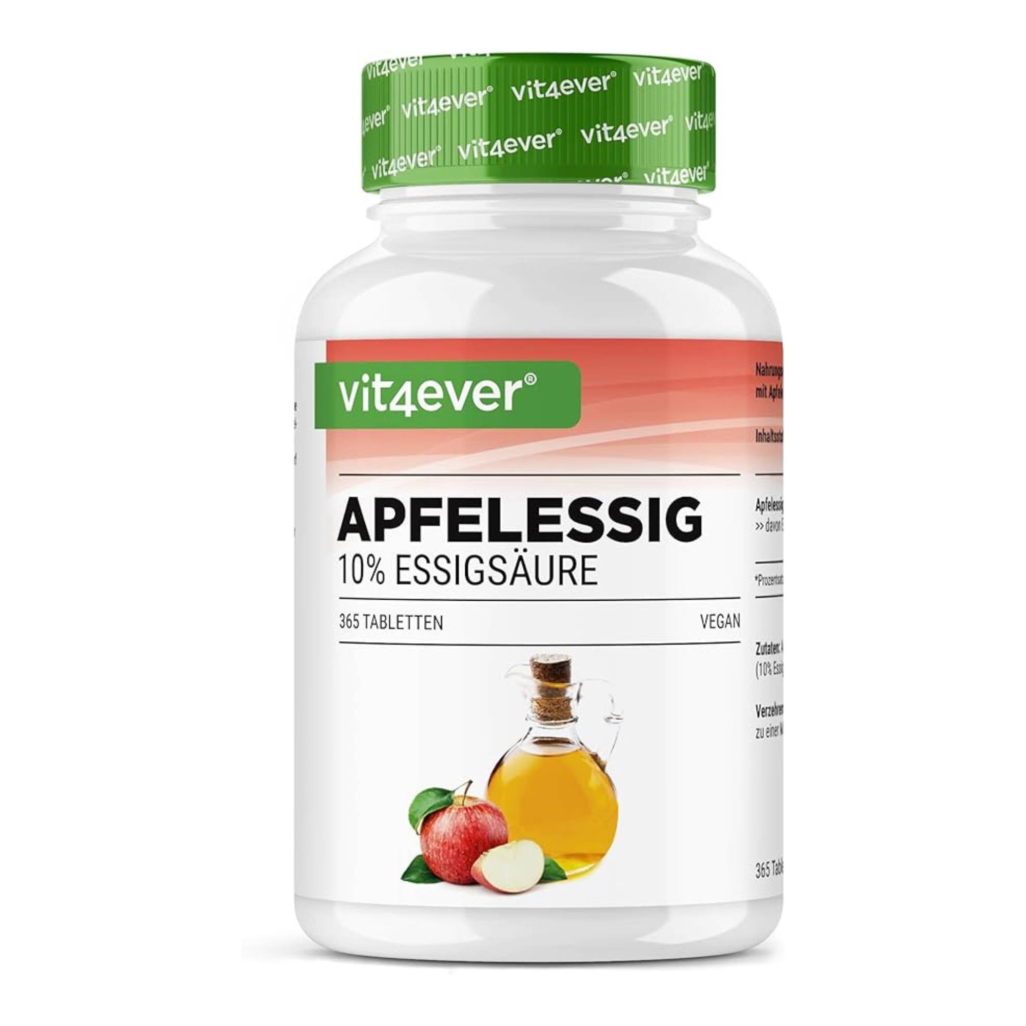 Vit4ever Apfelessig Tabletten 500mg - 365 Tabletten