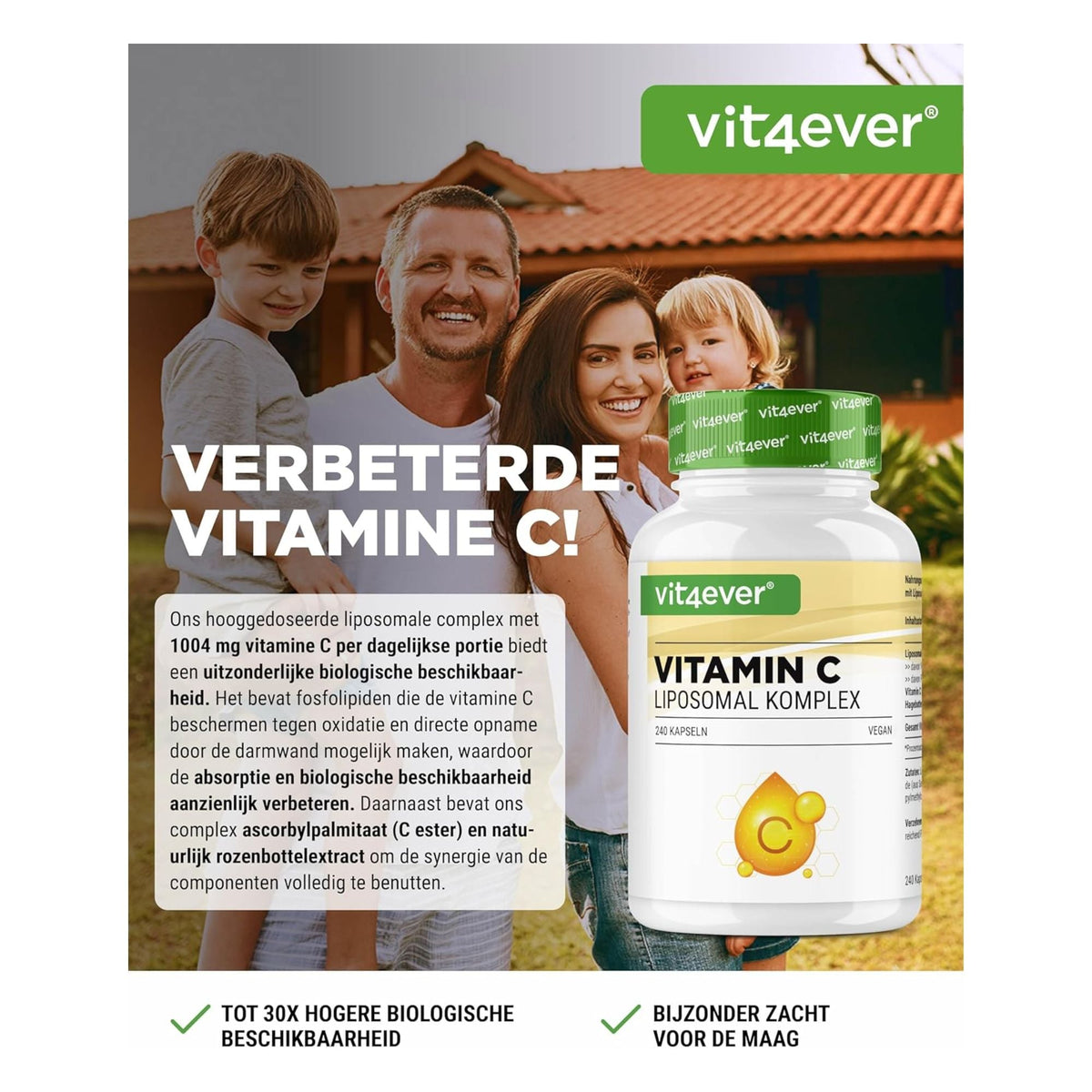 Liposomales Vitamin C Complex | 240 Kapseln | Vit4ever