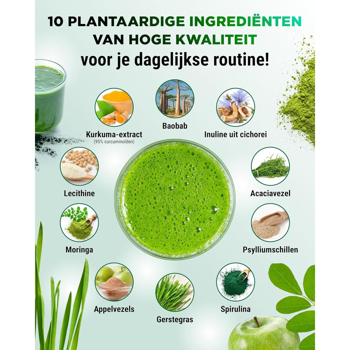 Daily Greens & Fibers Grüner Apfel | 600 g | Vit4ever