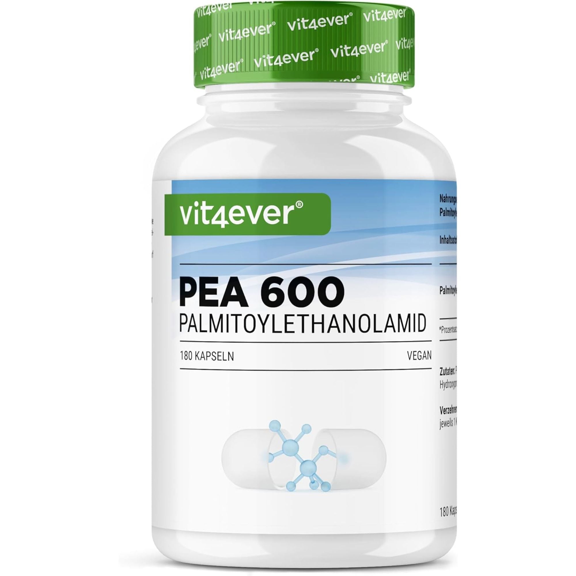 PEA 600 Palmitoylethanolamid 180 Kapseln von Vit4ever