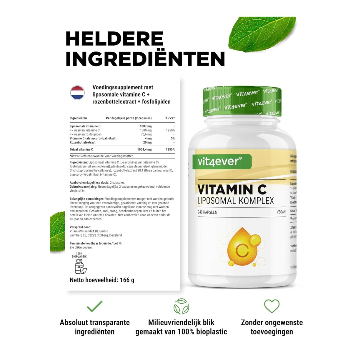 Liposomales Vitamin C Complex | 240 Kapseln | Vit4ever