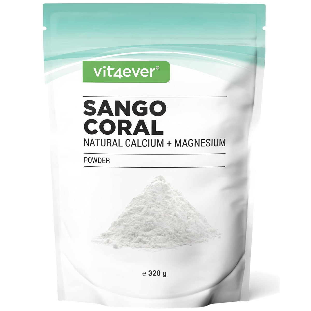 Vit4ever Sango Meereskoralle Pulver 2000mg 320g – Produktverpackung Vorderseite