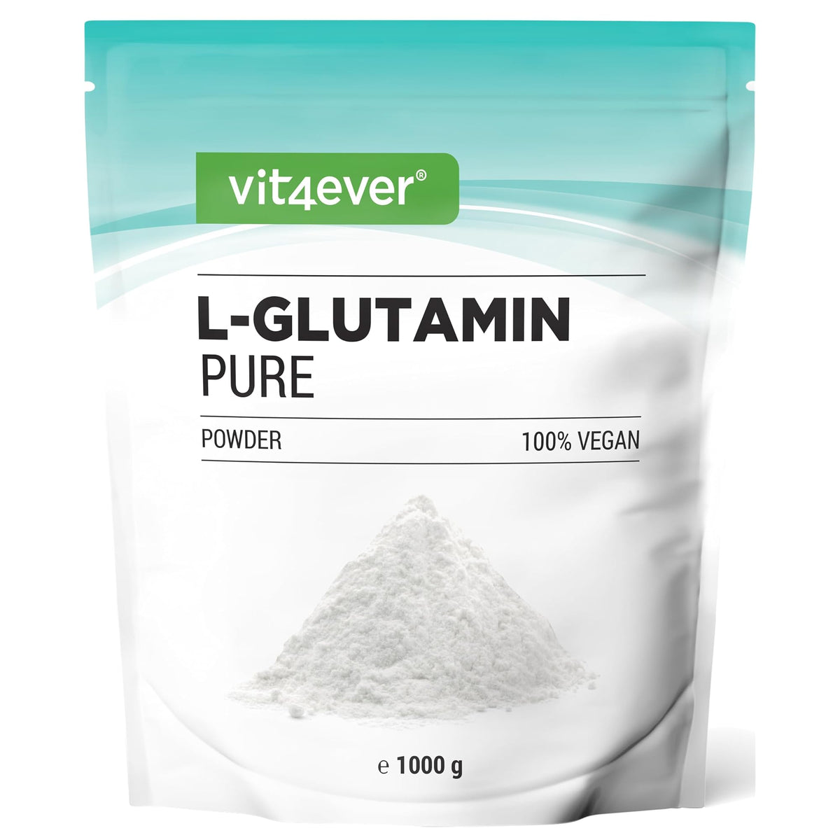 Vit4ever L-Glutamin Pulver 6000mg + B6 1000 Gramm – Produktverpackung Vorderseite