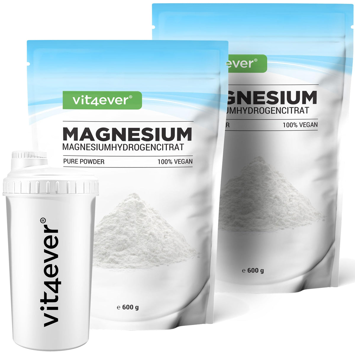 Vit4ever Magnesiumcitrat Pulver 600 g – laborgeprüfte Qualität