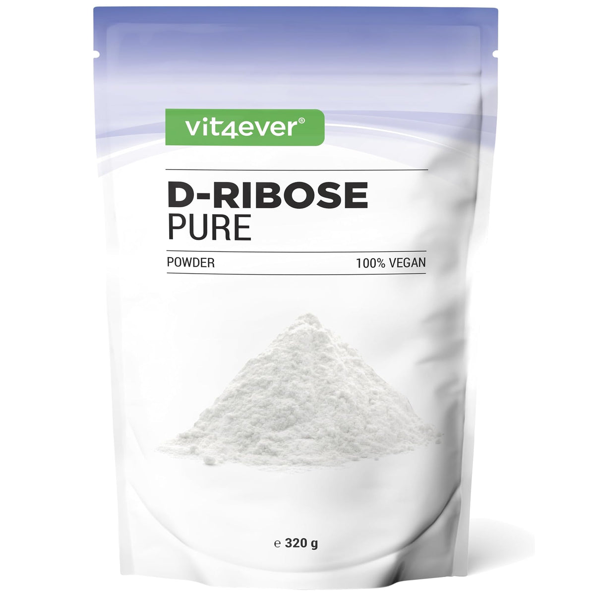 Vit4ever D-Ribose Pulver 320 g – Produktverpackung Vorderseite