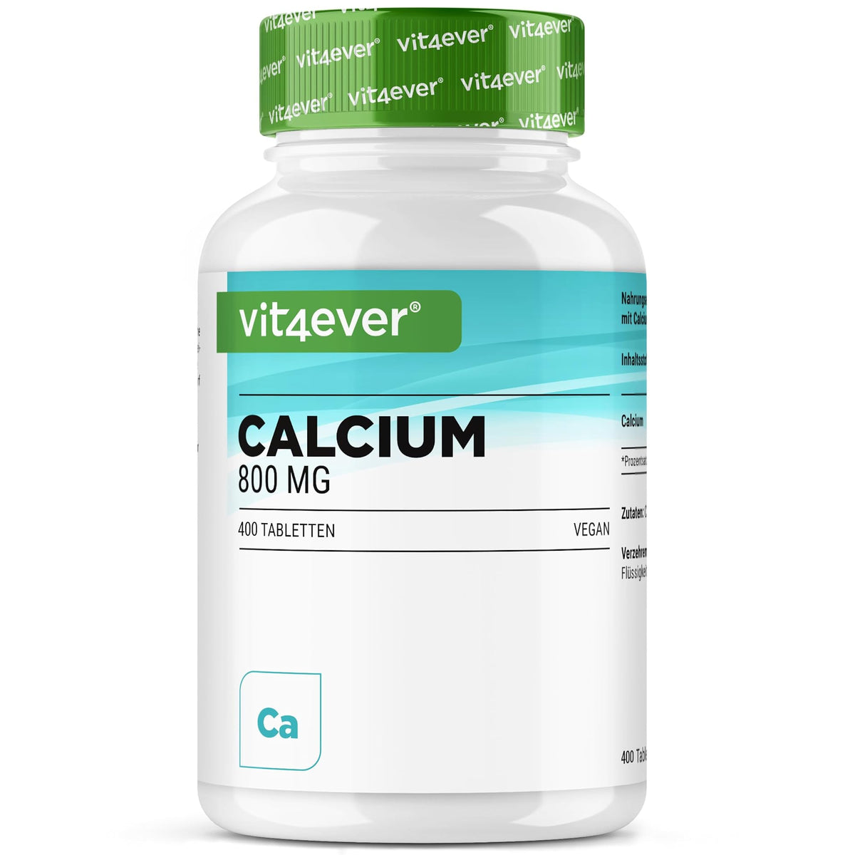 Vit4ever Calcium 800 mg Calciumcarbonat 240 & 365 Tabletten – Produktverpackung Vorderseite