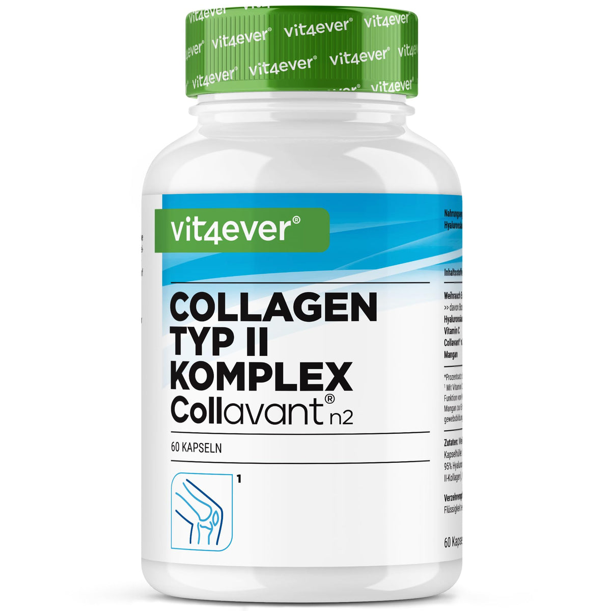 Vit4ever Collavant® n2 Kollagen Typ 2 Komplex 60 Kapseln – Produktverpackung Vorderseite