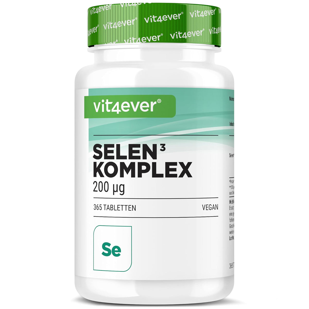 Vit4ever Selen Complex 200µg 365 Tabletten – Produktverpackung Vorderseite