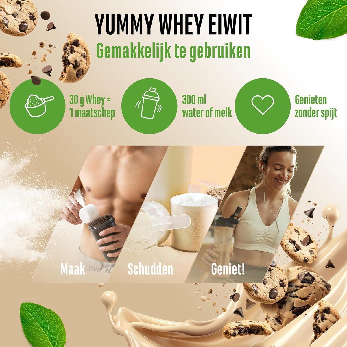 Yummy Whey Protein Cookie Dough | 908 g | Vit4ever