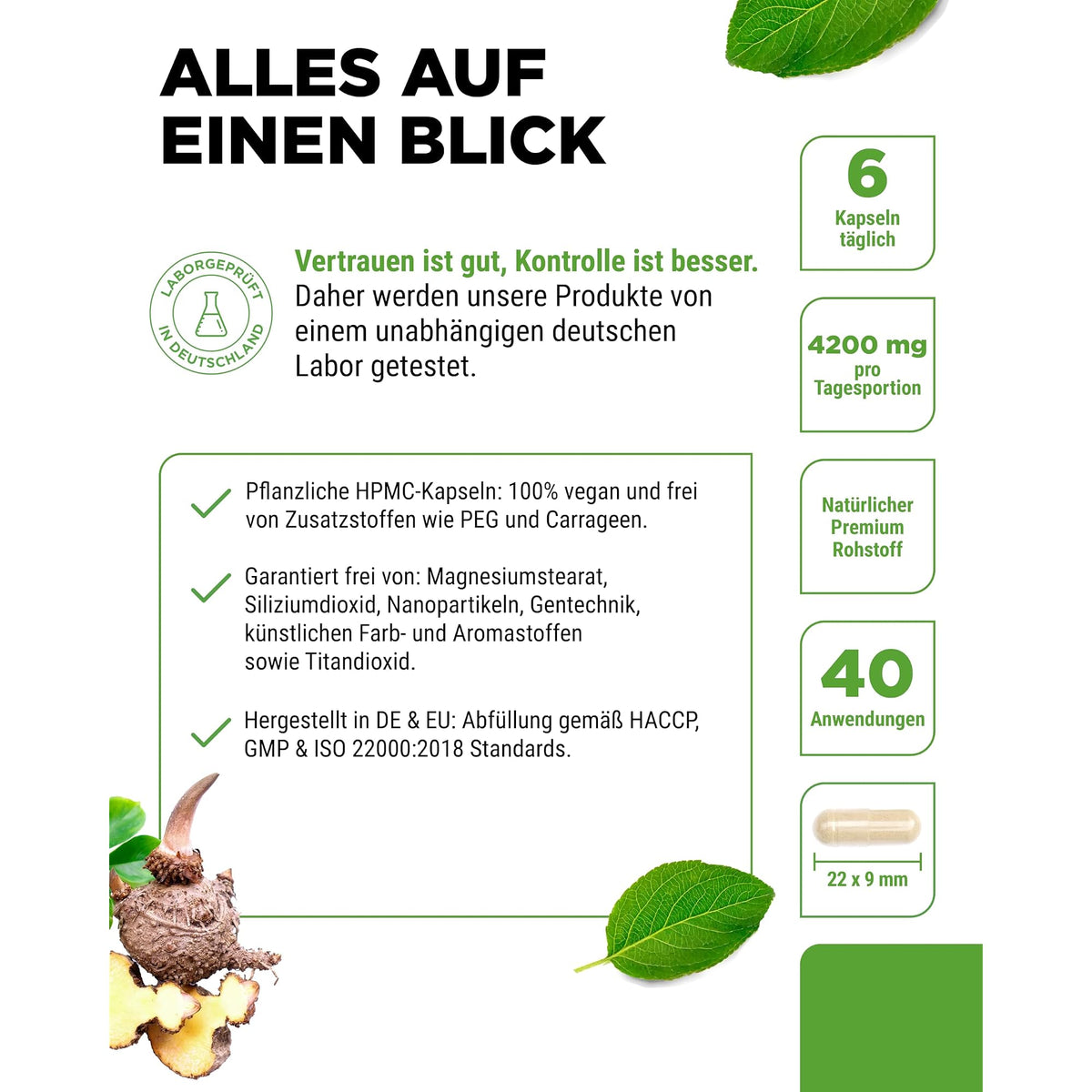 Vit4ever Glucomannan Konjakwurzel + Chrom 180 oder 240 Kapseln – Produkt aus der Nähe
