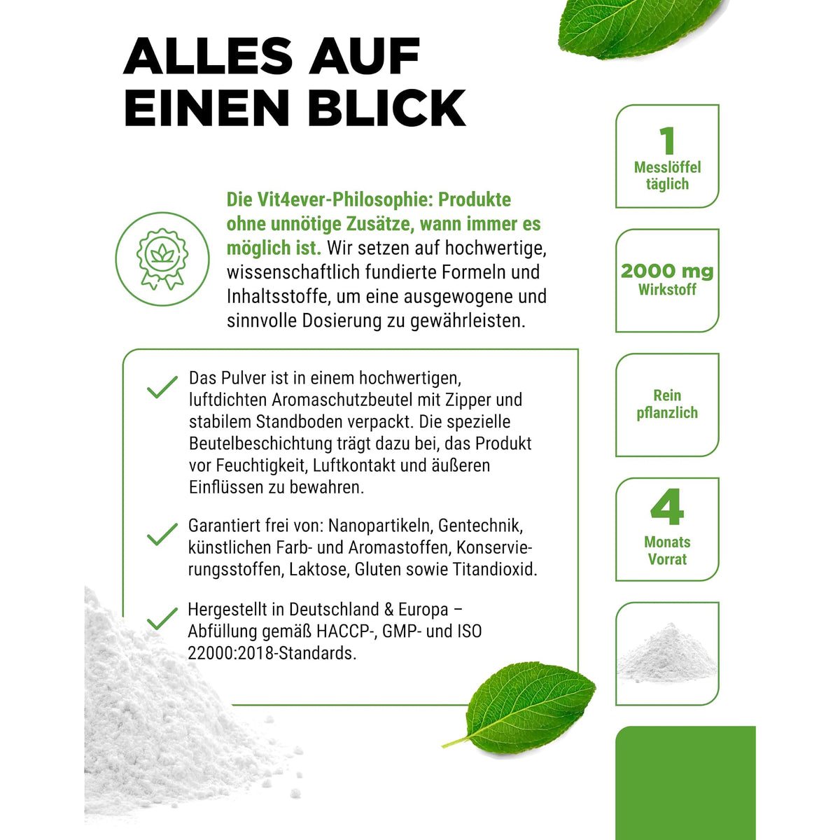 Vit4ever D-Mannose Pulver 250 g – Produkt aus der Nähe