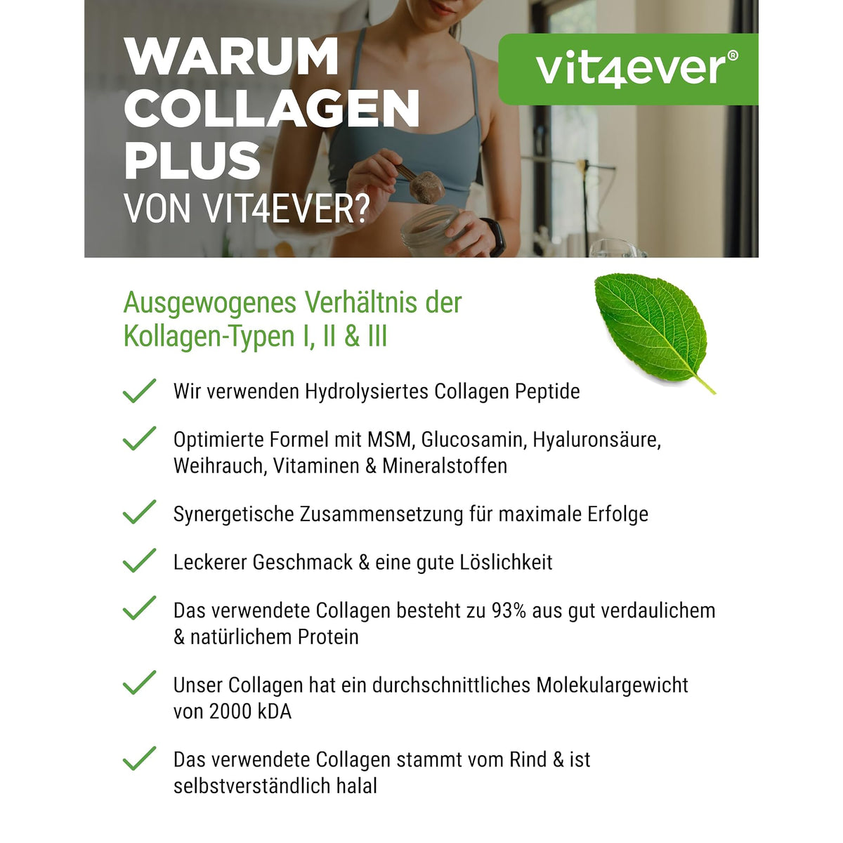 Vit4ever Collagen Plus Erdbeer-Himbeer 500 g – empfohlene Anwendung und Einnahme