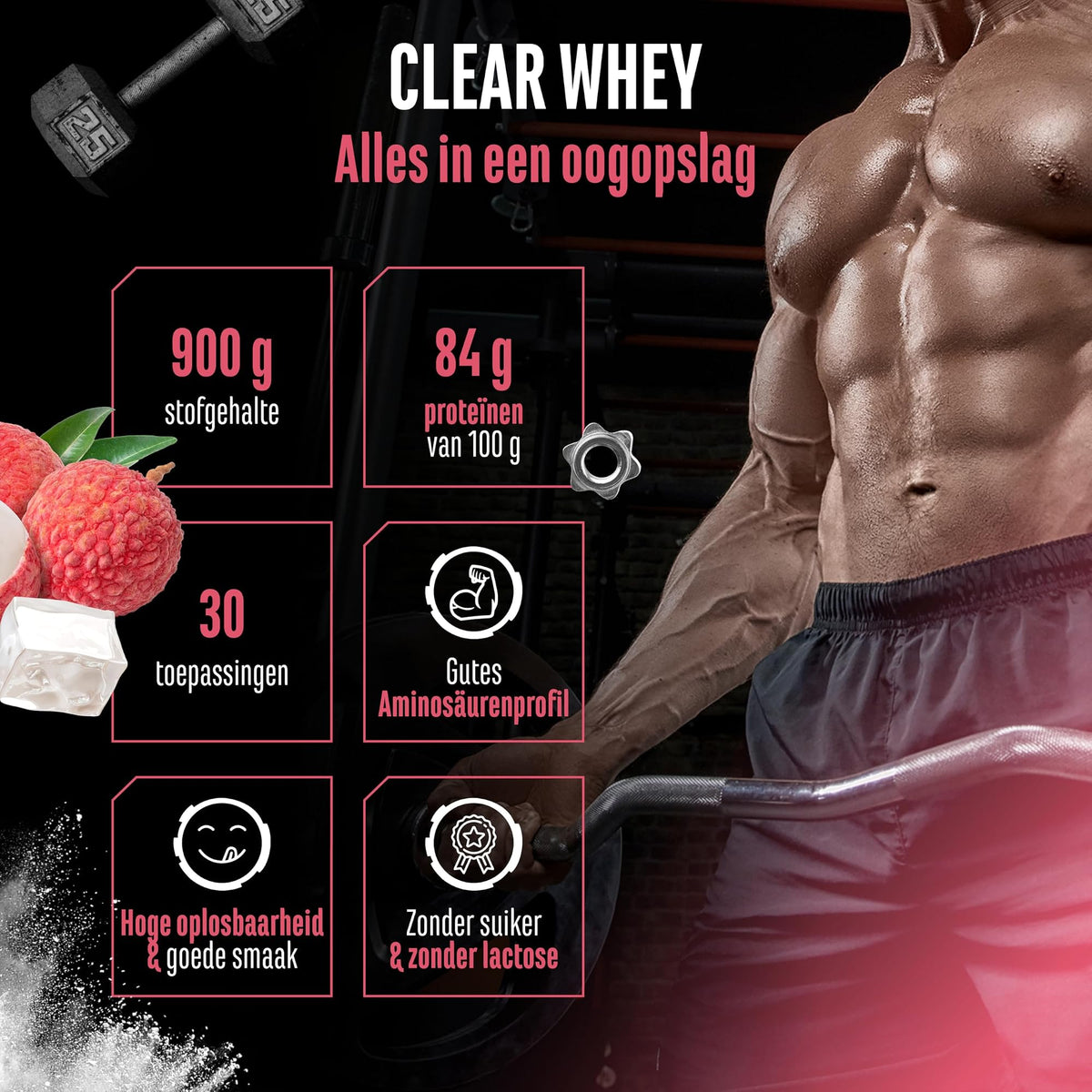 Clear Whey Protein Isolate Lychee | 900 g | German Elite Nutrition