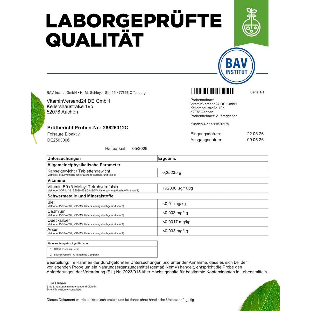Vit4ever Folsäure 400 mcg 365 Tabletten – mehrsprachiges Etikett