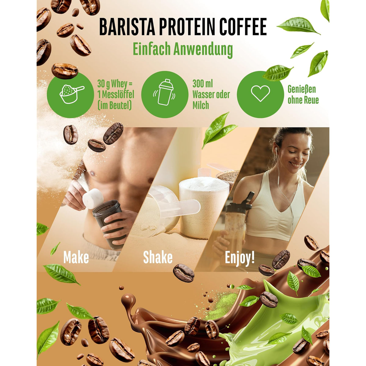 Vit4ever Vegan Barista Whey Matcha 908 g – Verpackung Rückseite