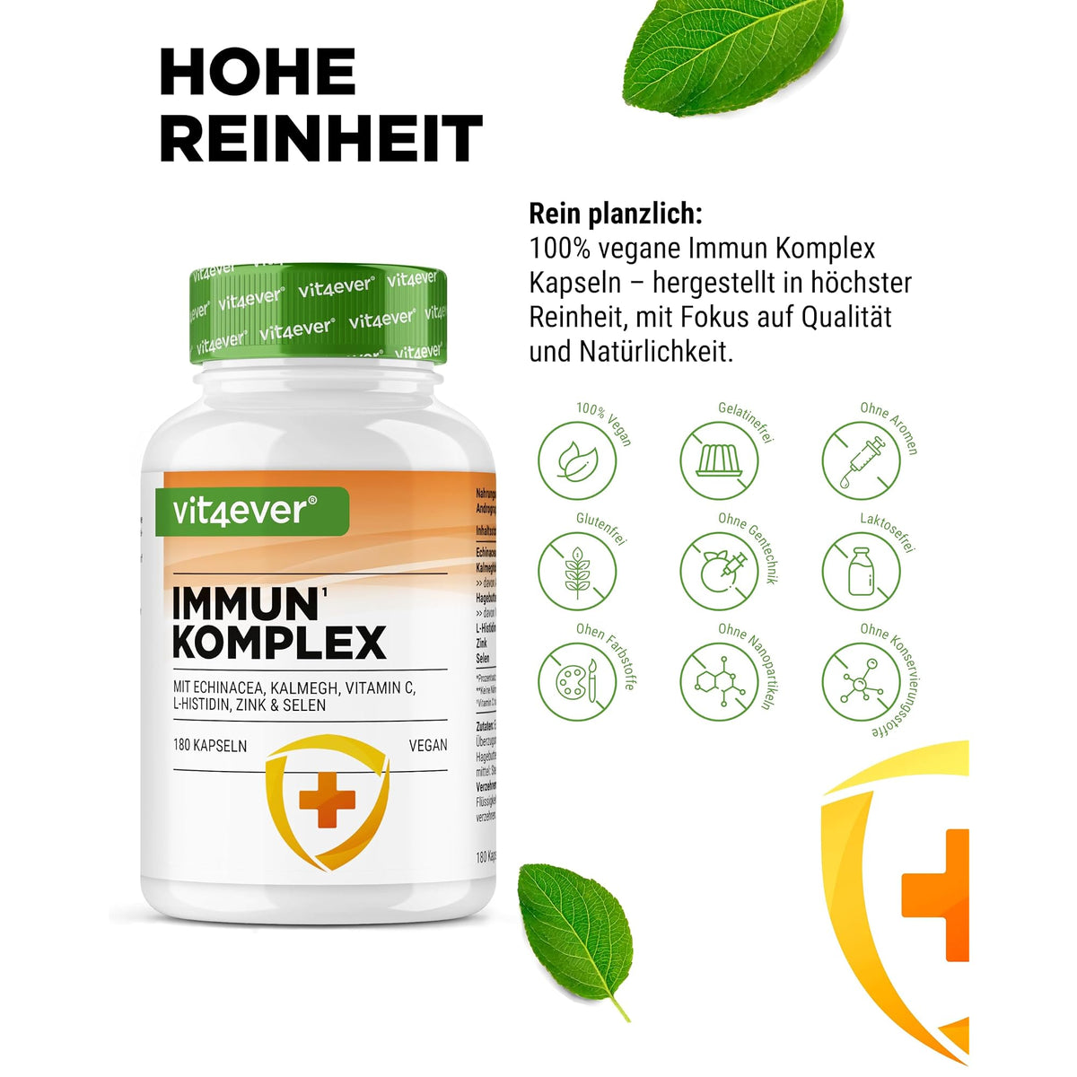 Vit4ever Immun Komplex 180 Kapseln – Produkt aus der Nähe