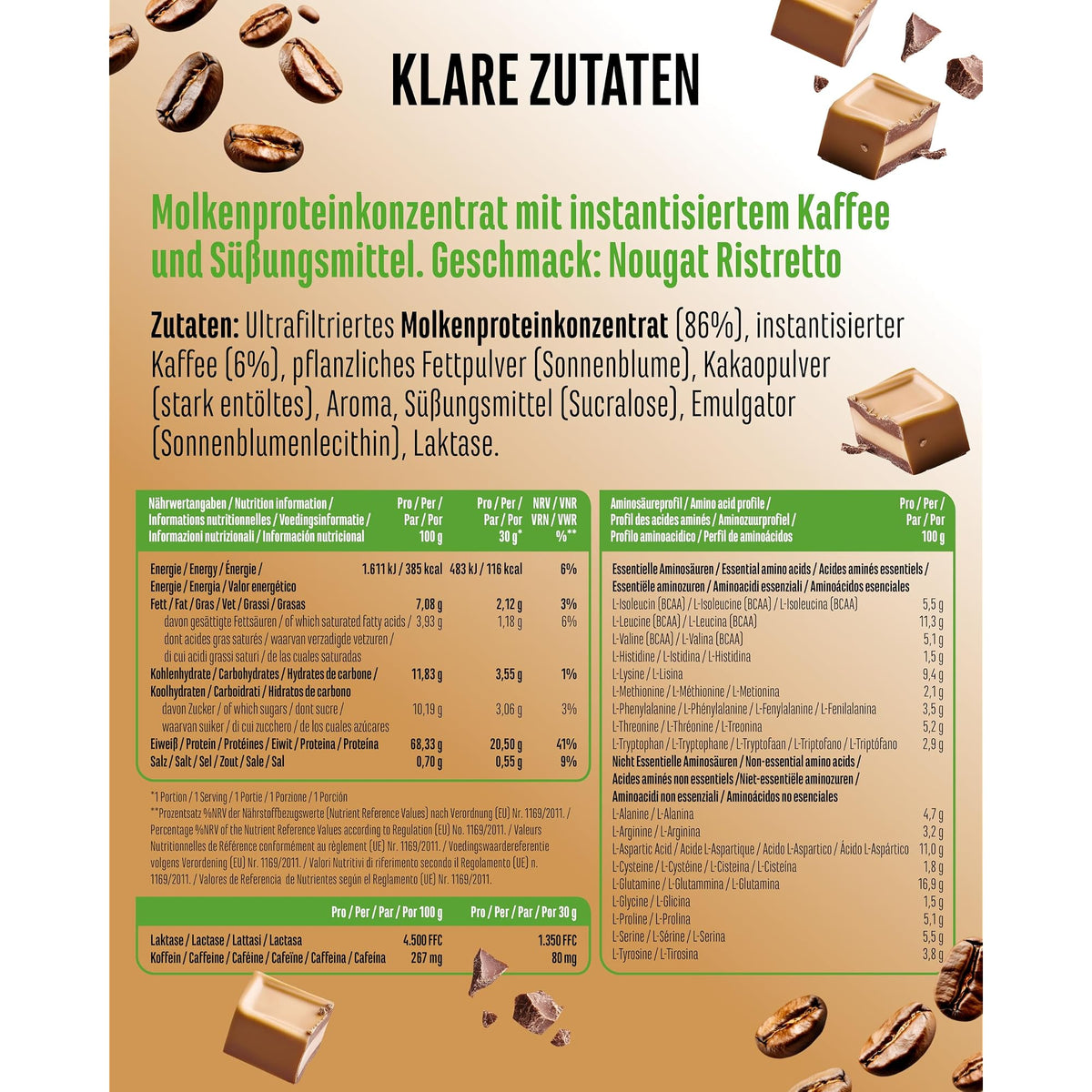 Vit4ever Barista Whey Nougat 908 g – Produkt aus der Nähe
