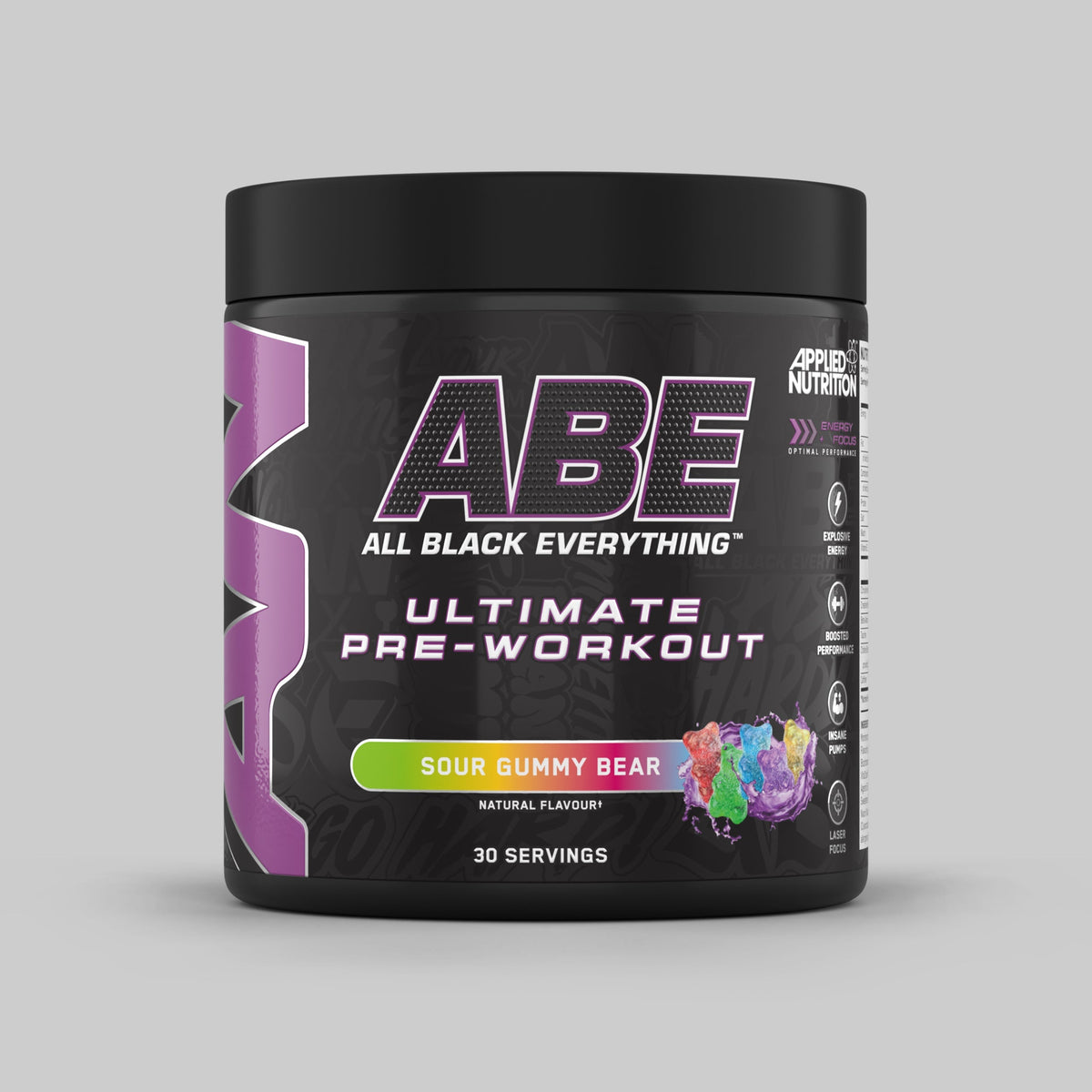 Dose Applied Nutrition ABE Ultimate Pre-Workout Sour Gummy Bear, 375 Gramm