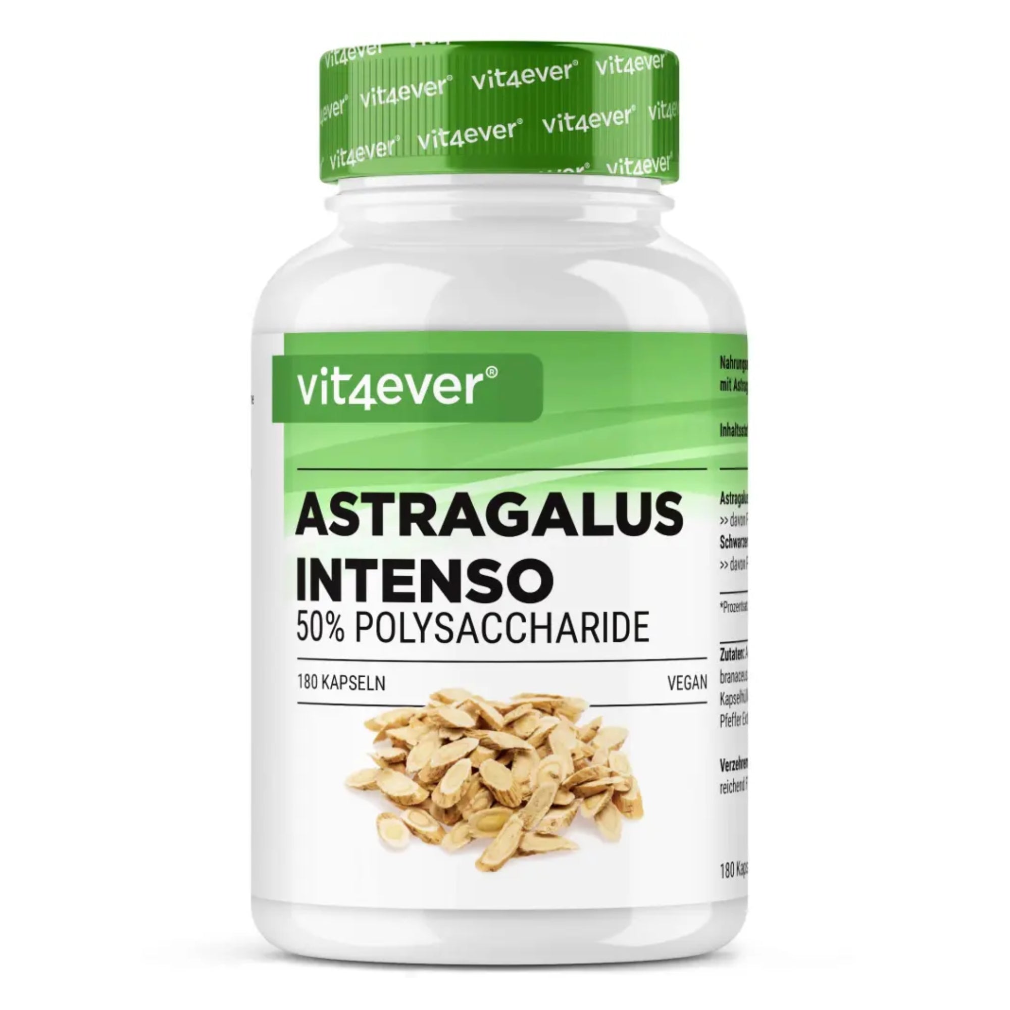 Vit4ever Astragalus-Extrakt 50% Polysaccharide - 180 Kapseln
