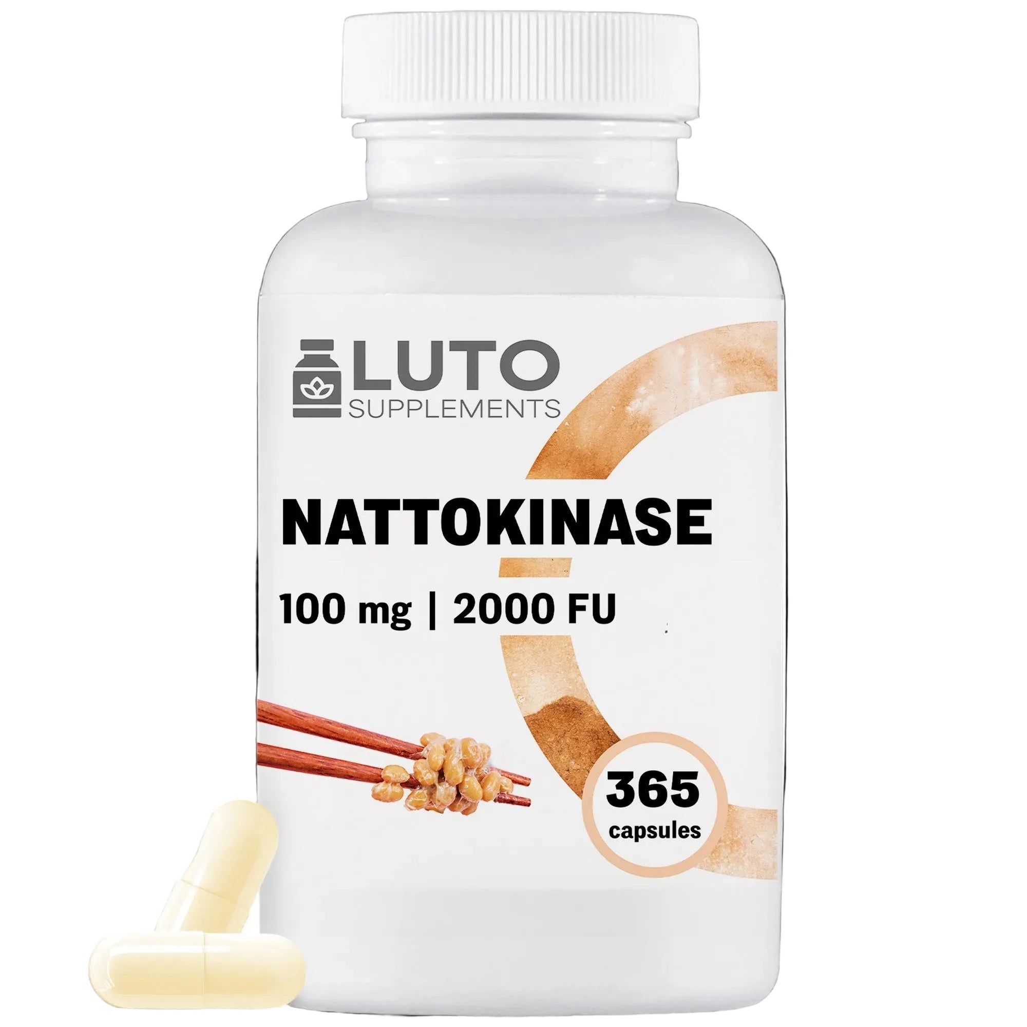 Nattokinase 100 mg 20.000 FU/g | 365 Kapseln | LUTO Supplements